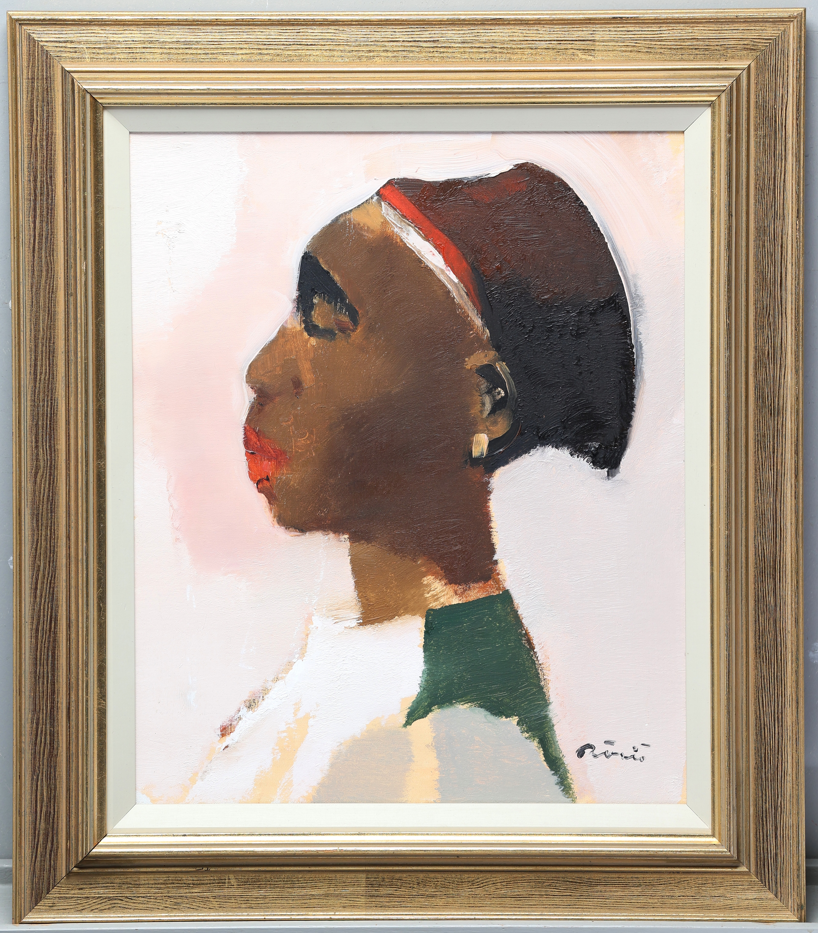 HILDING RÖSIÖ (SVERIGE, 1902-1985). Kvinna, signerad Rösiö, olja på duk.