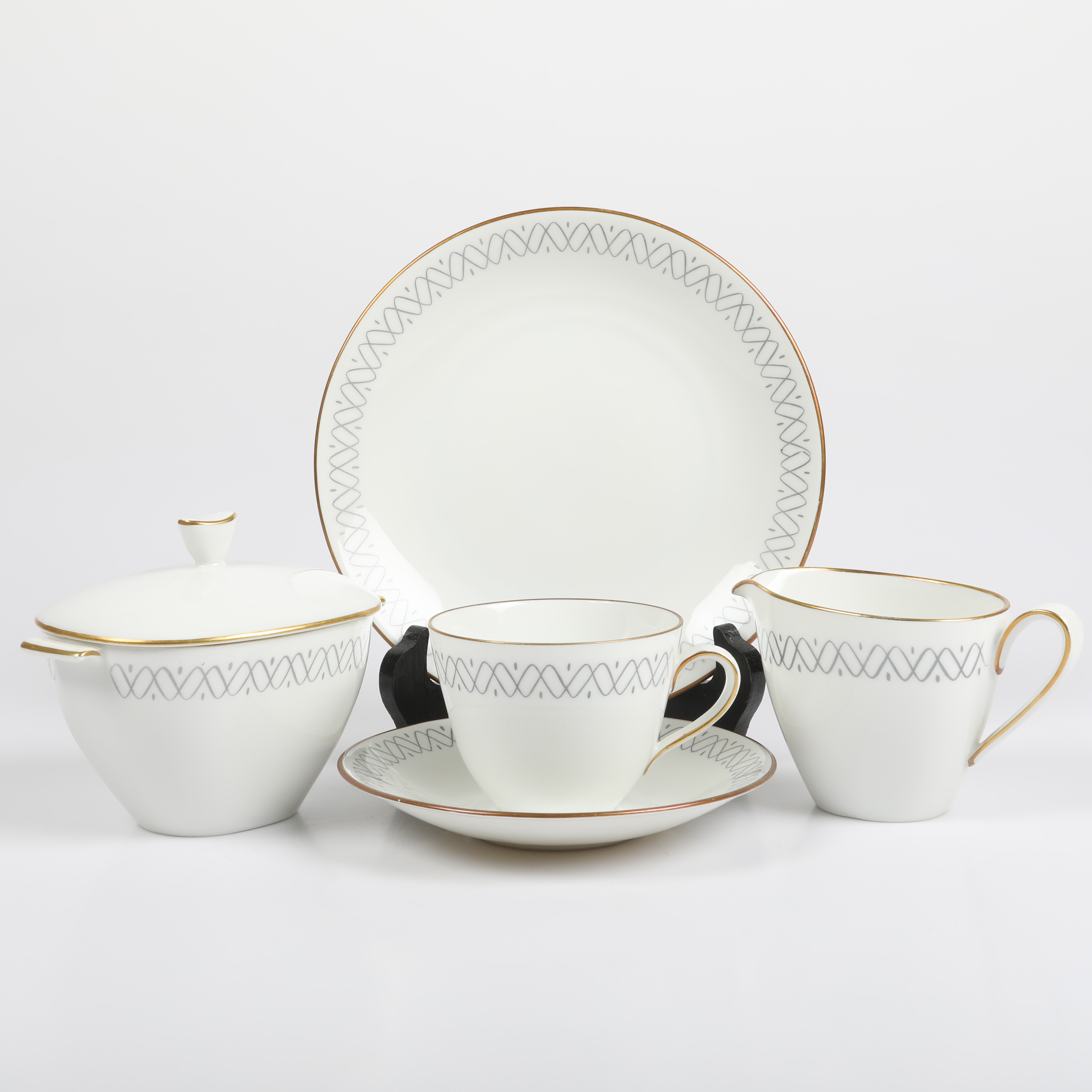 KAFFESERVIS, delar, porslin, Rörstrand, 1900-talets mitt.