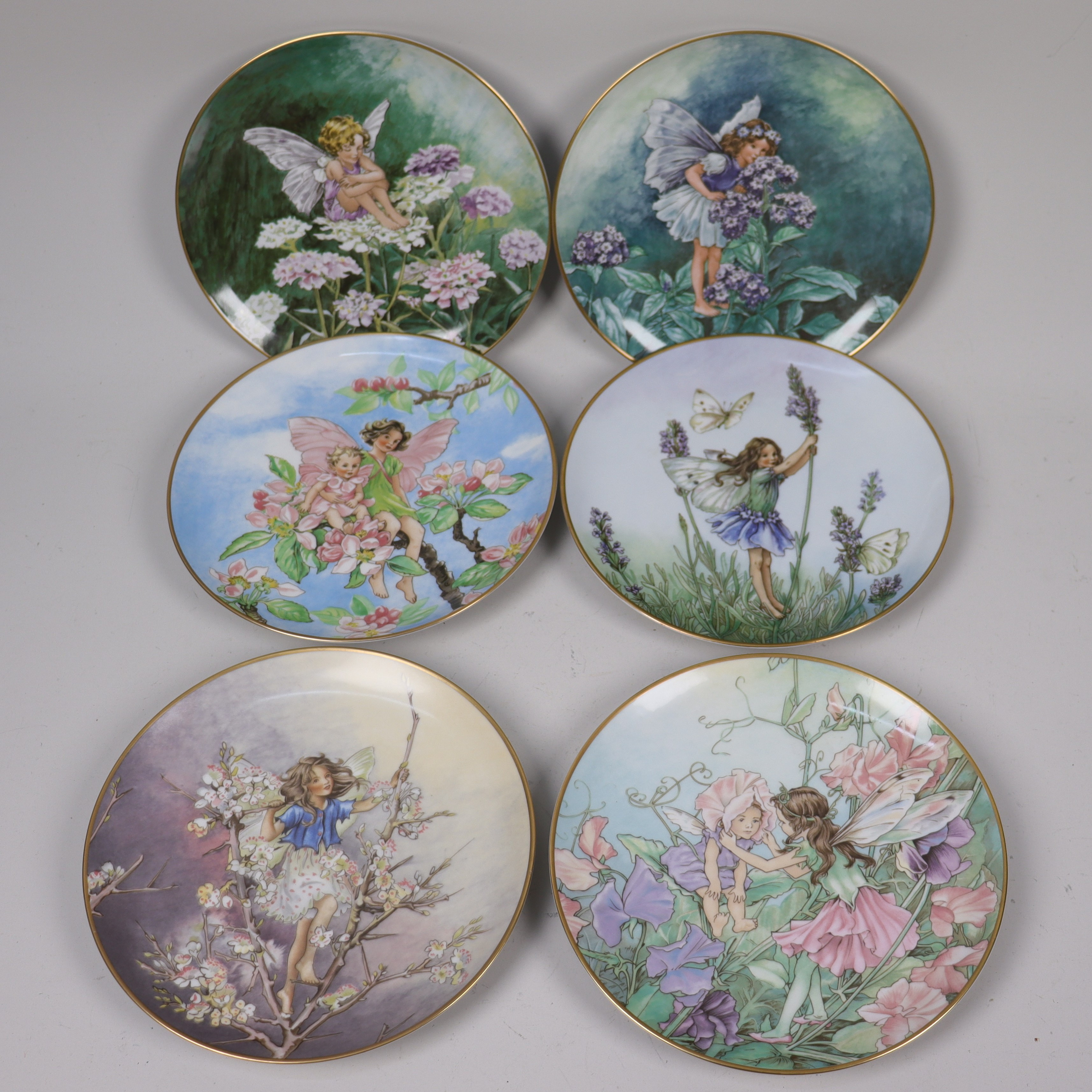 SAMLARTALLRIKAR, "Flower Fairies Collection", Heinrich, Villeroy & Boch, Tyskland, efter Cicely Mary Barker, 6 st.