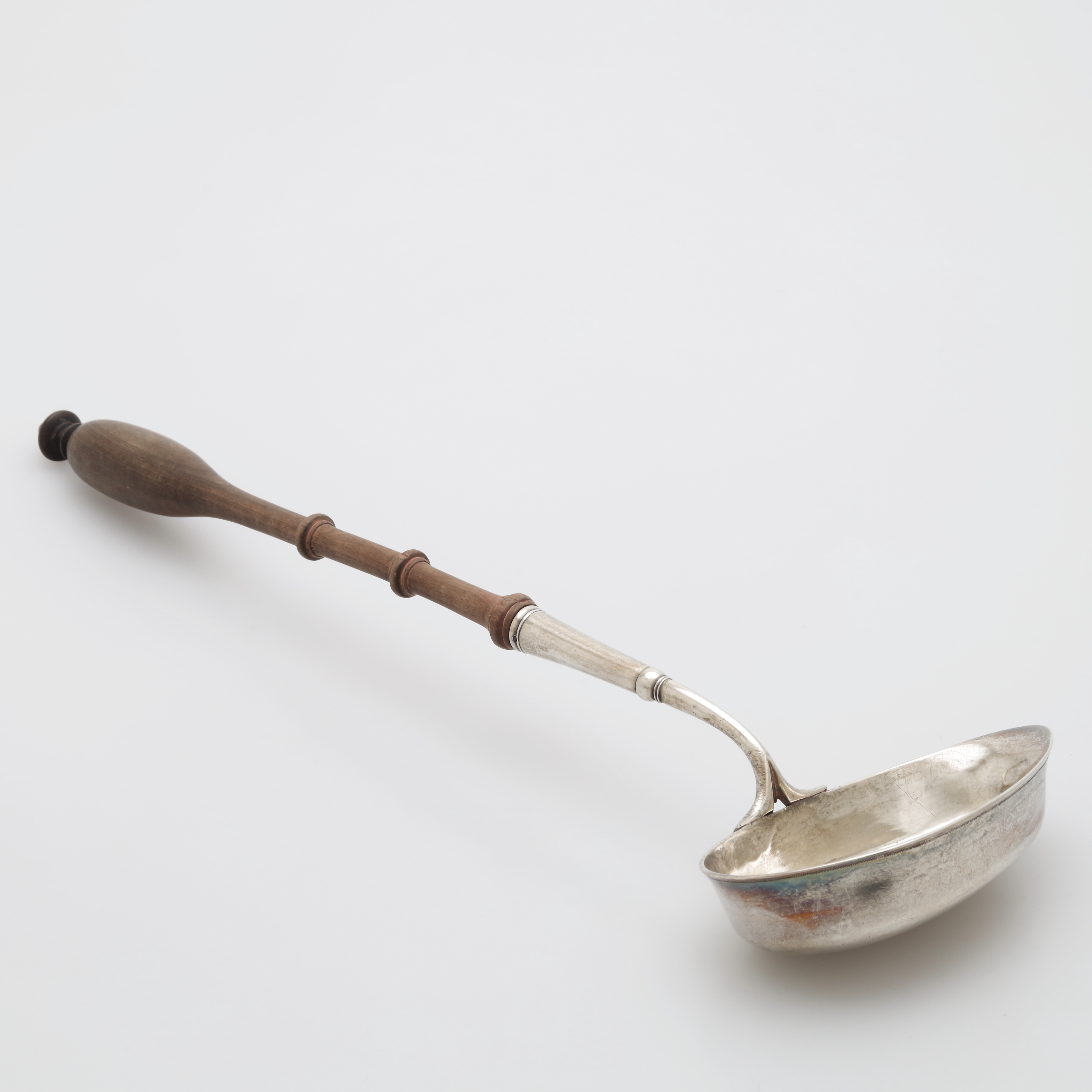 SOPPSLEV, silver och trä, Jacob Johan Flygare, Växjö 1812, total vikt 138 gram.