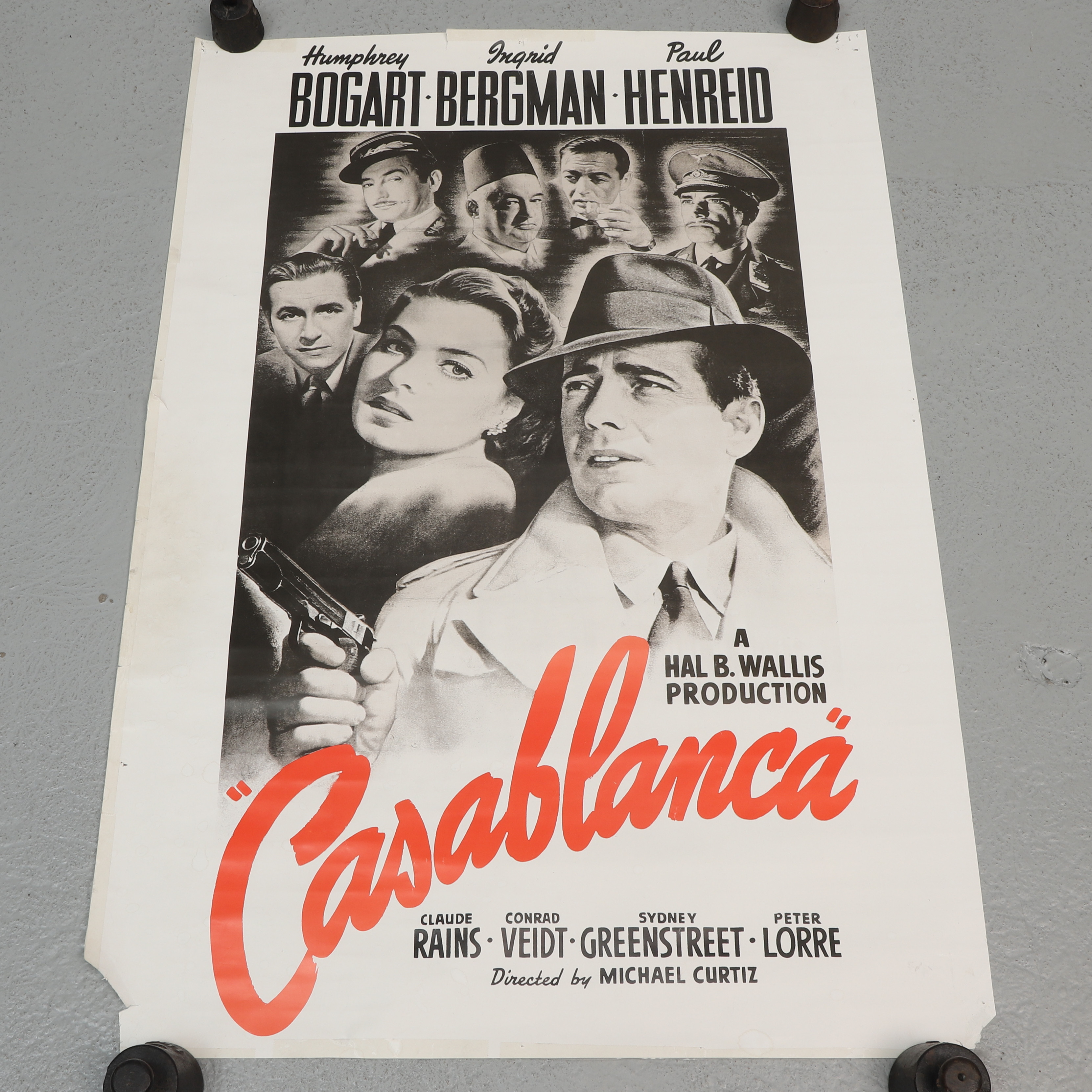 FILMAFFISCH, "Casablanca" med Ingrid Bergman & Humphrey Bogart.