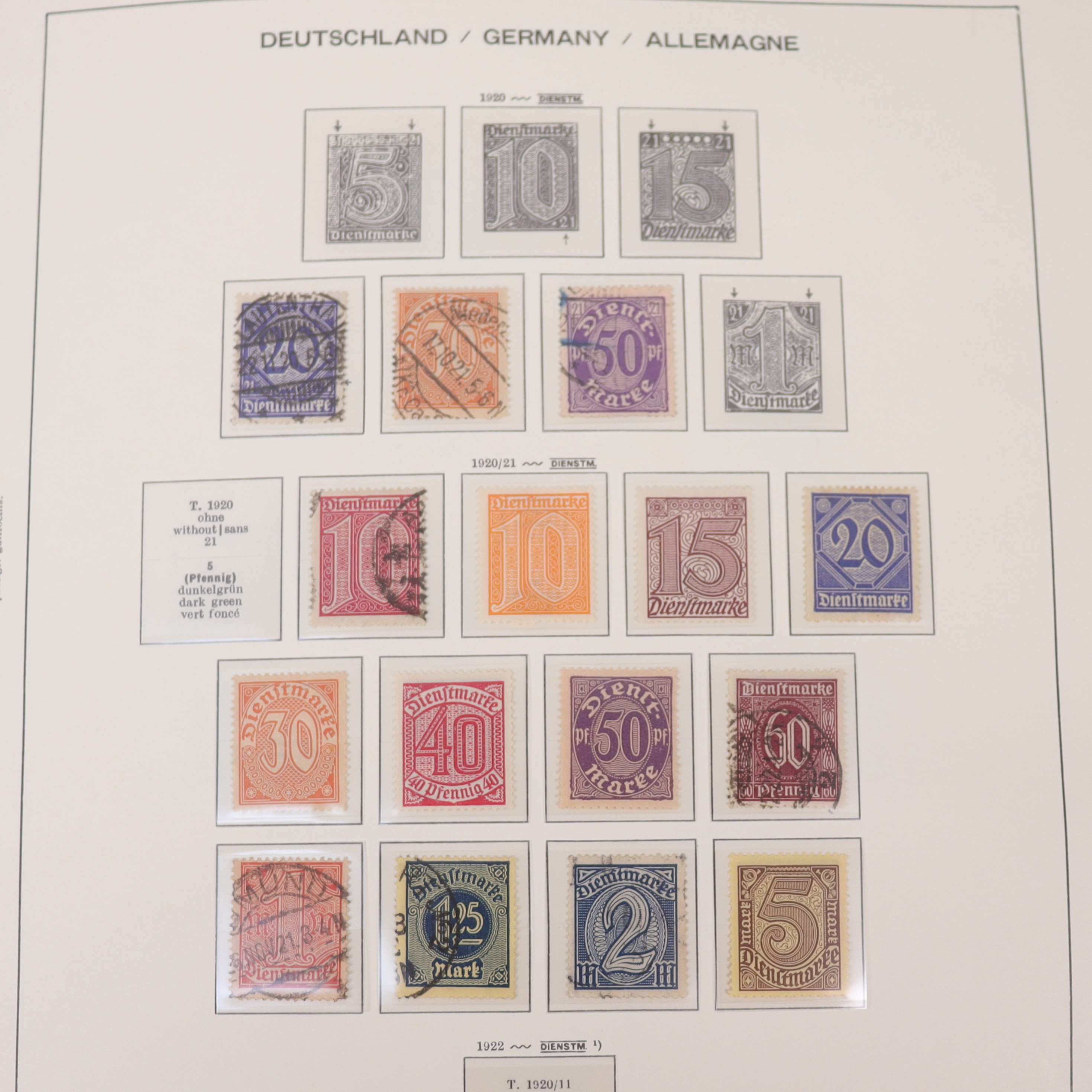 FRIMÄRKEN, Tyska Riket 1872-1945, ostämplat o stämplat, 1 album.