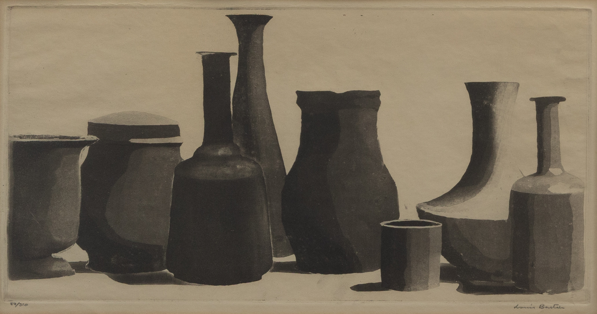 LOUIS BASTIN. Stilleben, etsning, signerad och numrerad 84/310.