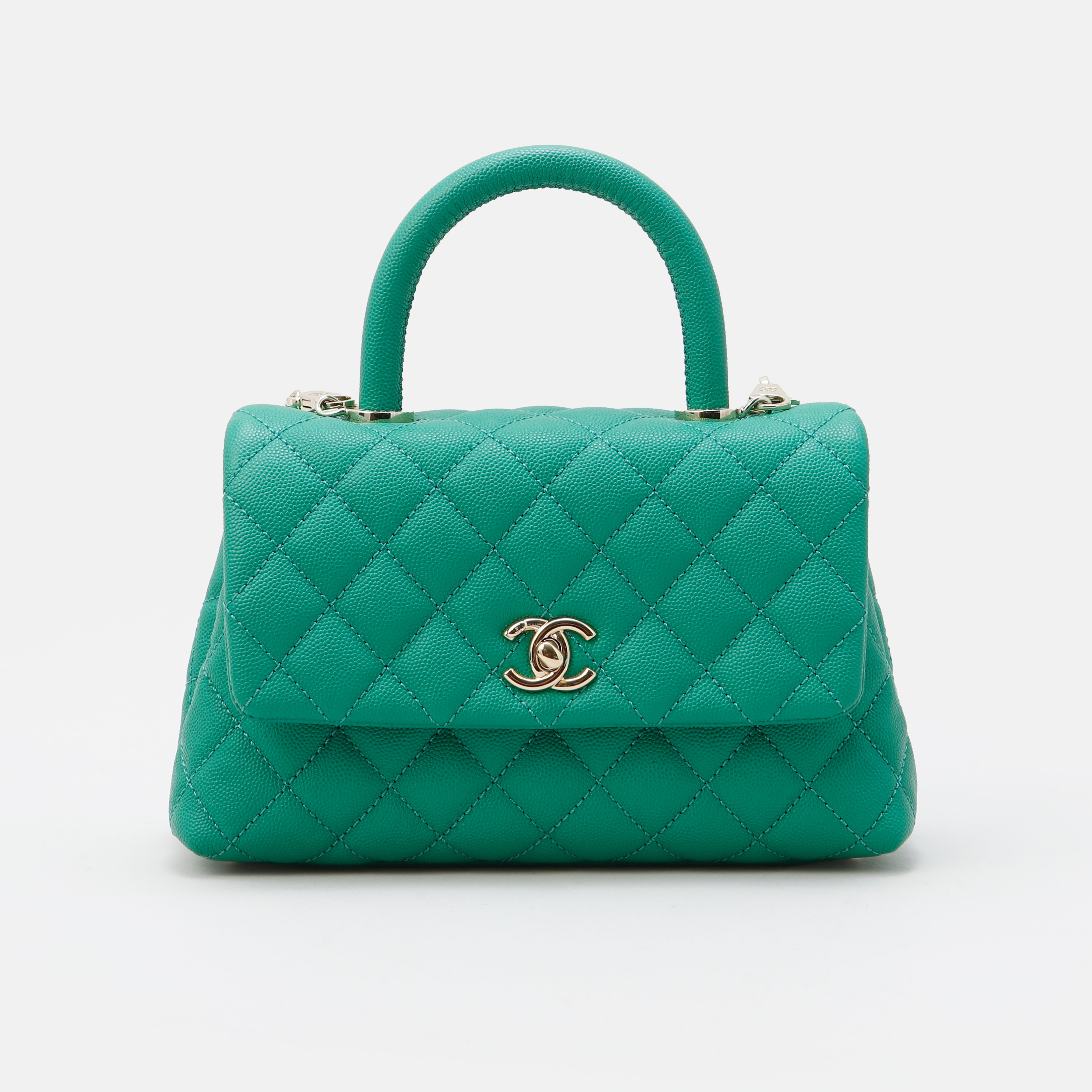 VÄSKA, Chanel, "Mini flap" med handtag, 2020/2021.