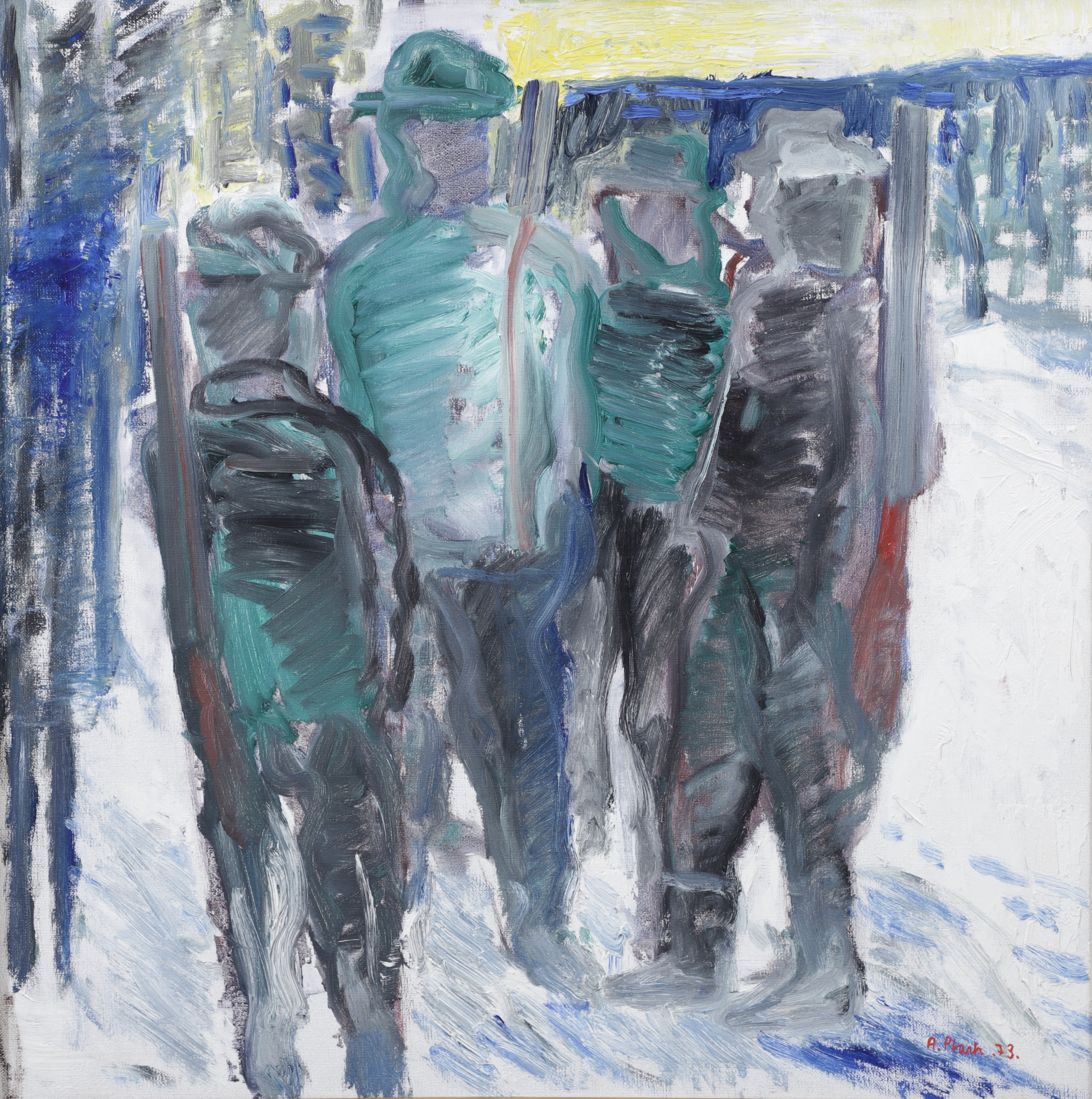 ANDERS STARK (1926-2017). "Storskrävlaren", olja på duk, signerad och daterad 73.