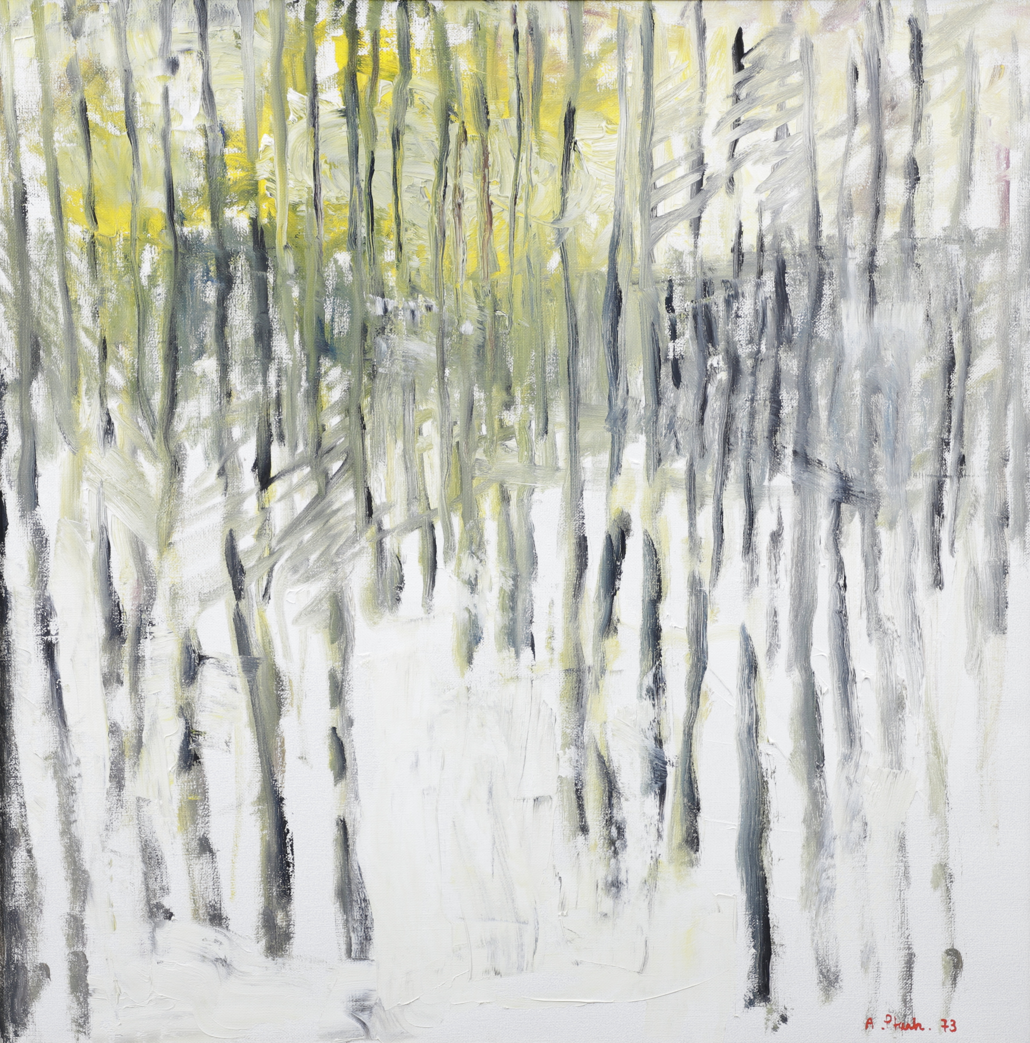 ANDERS STARK (1926-2017). "Januarisol", olja på duk, signerad och daterad 73.