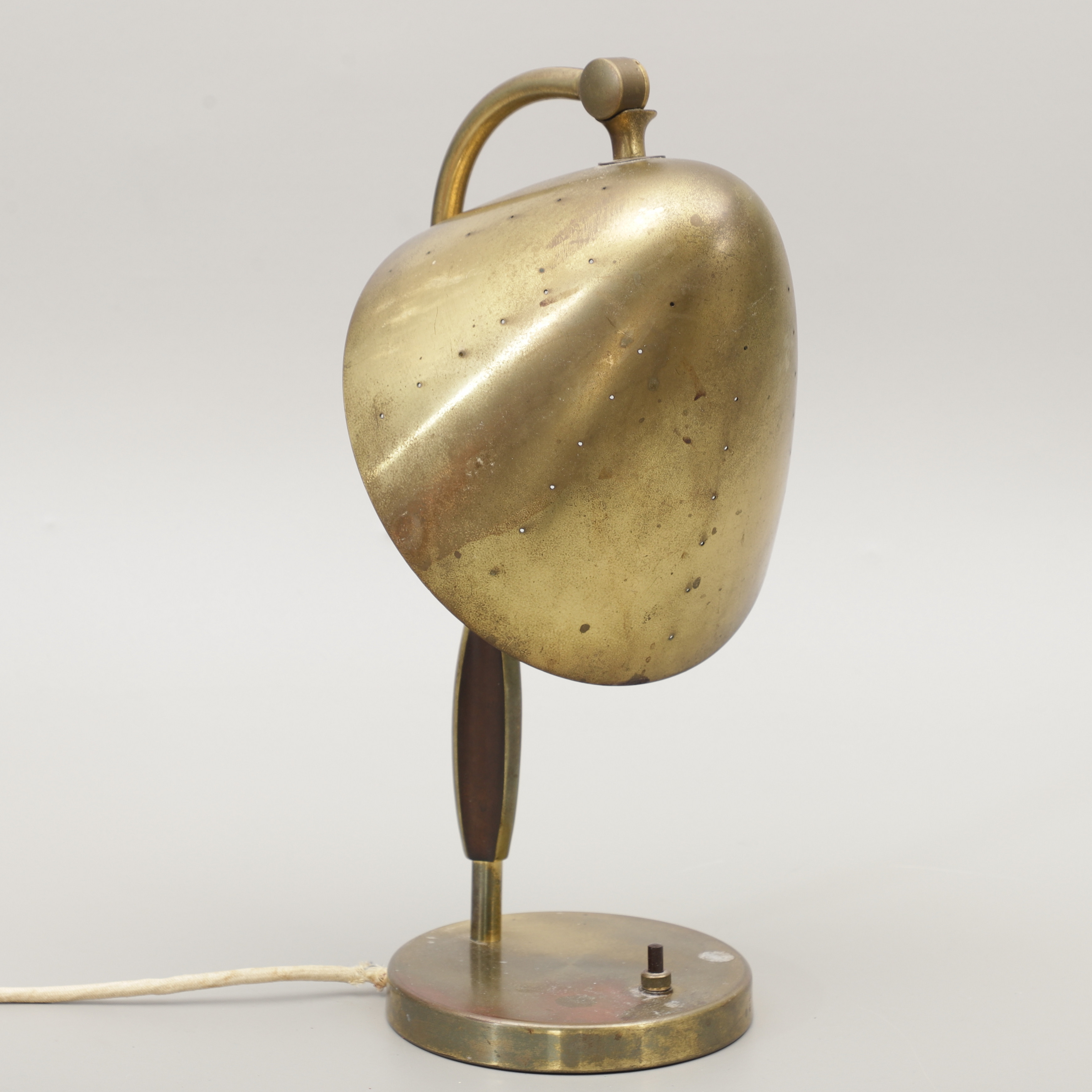 SKRIVBORDSLAMPA, mässing, Boréns, 8410, Borås, 1940-tal.