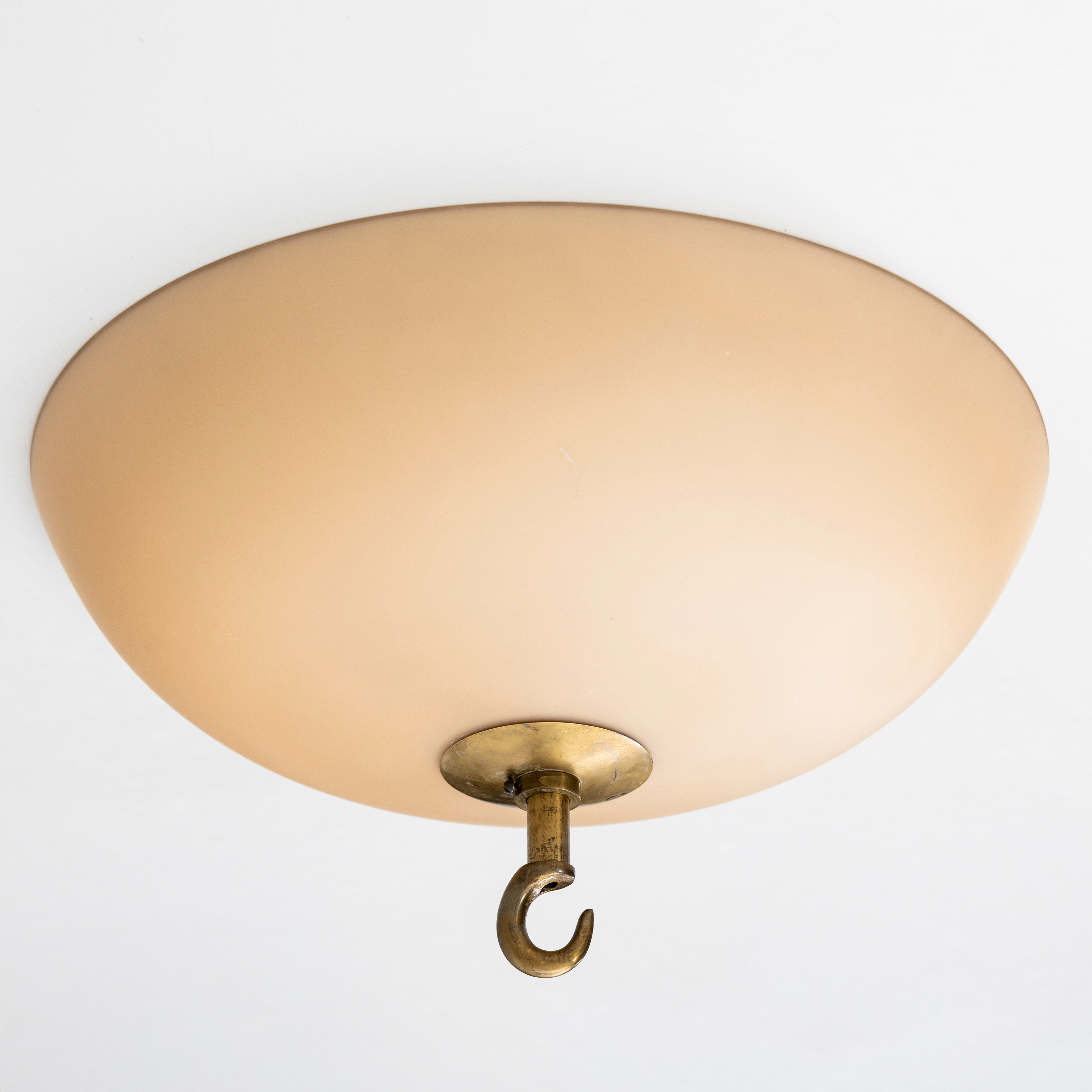 TAKPLAFOND, glas och metall, 1900-talets mitt, höjd ca 22 cm.