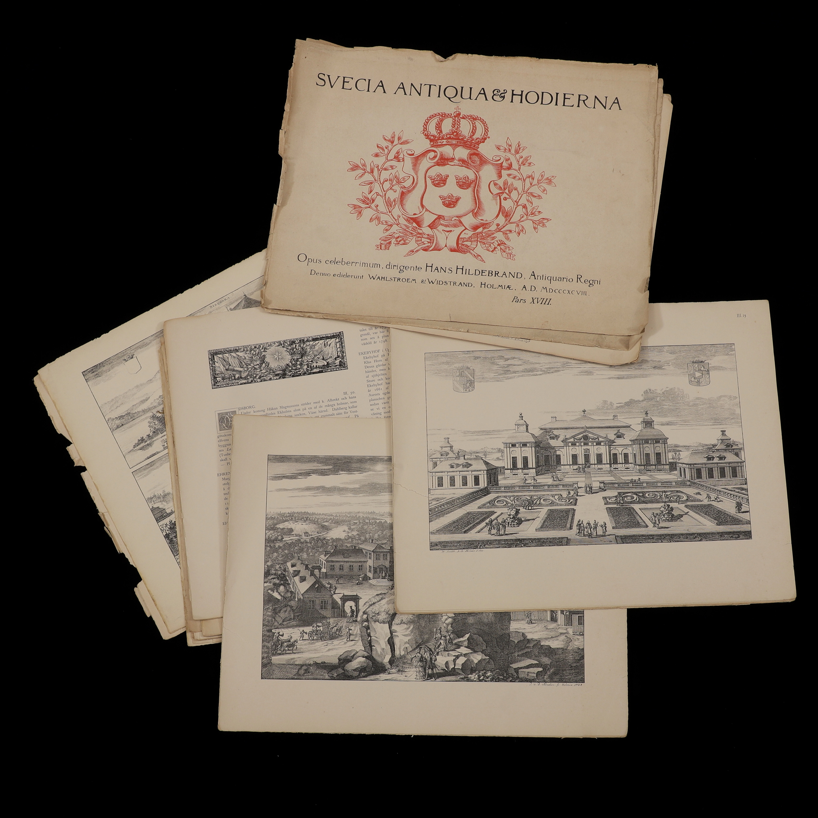 "SVECIA ANTIQUA & HODIERNA, Hans Hildebrand, planscher.