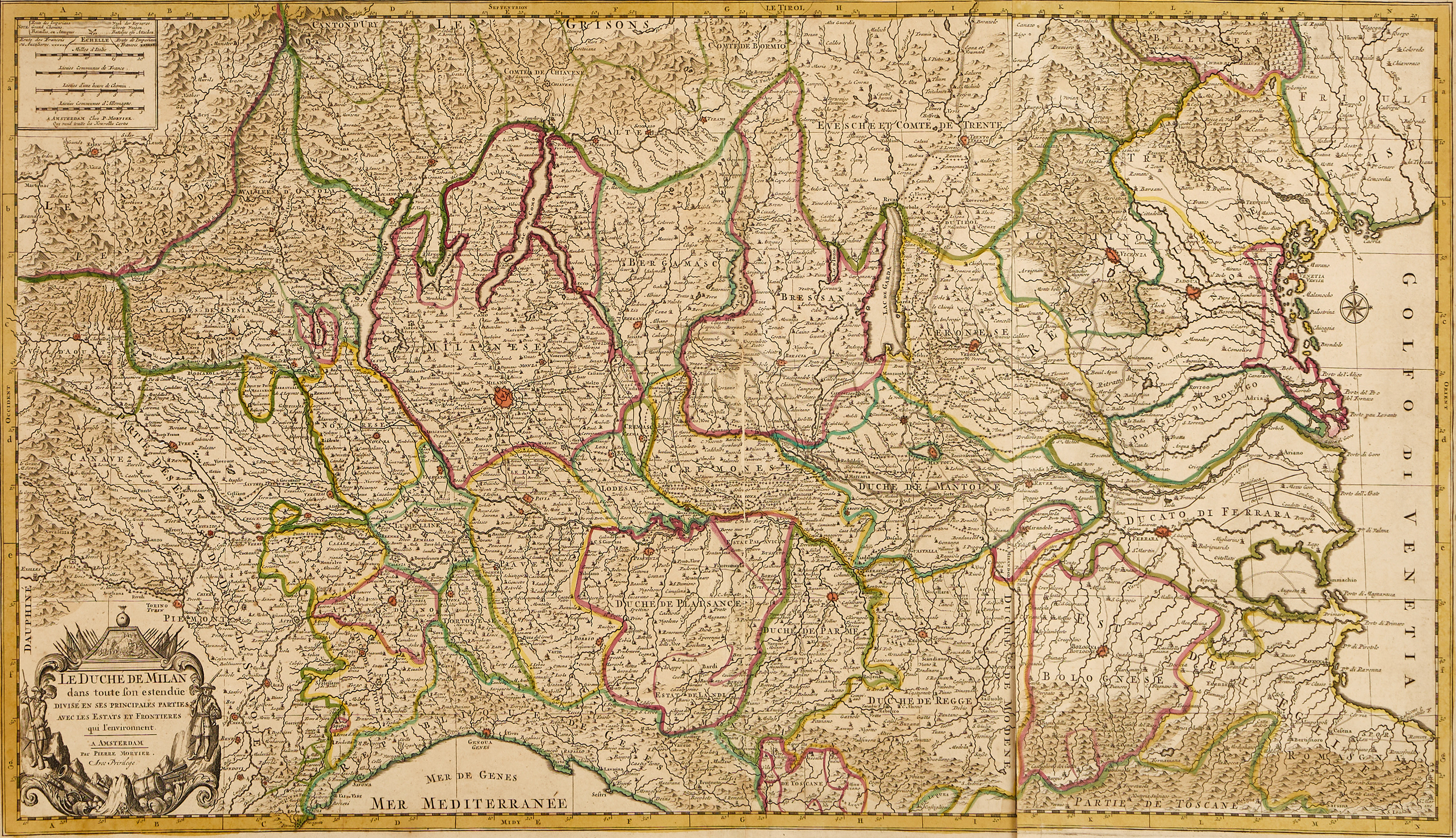 MORTIER, Le Duché de Milan, ca 1700.