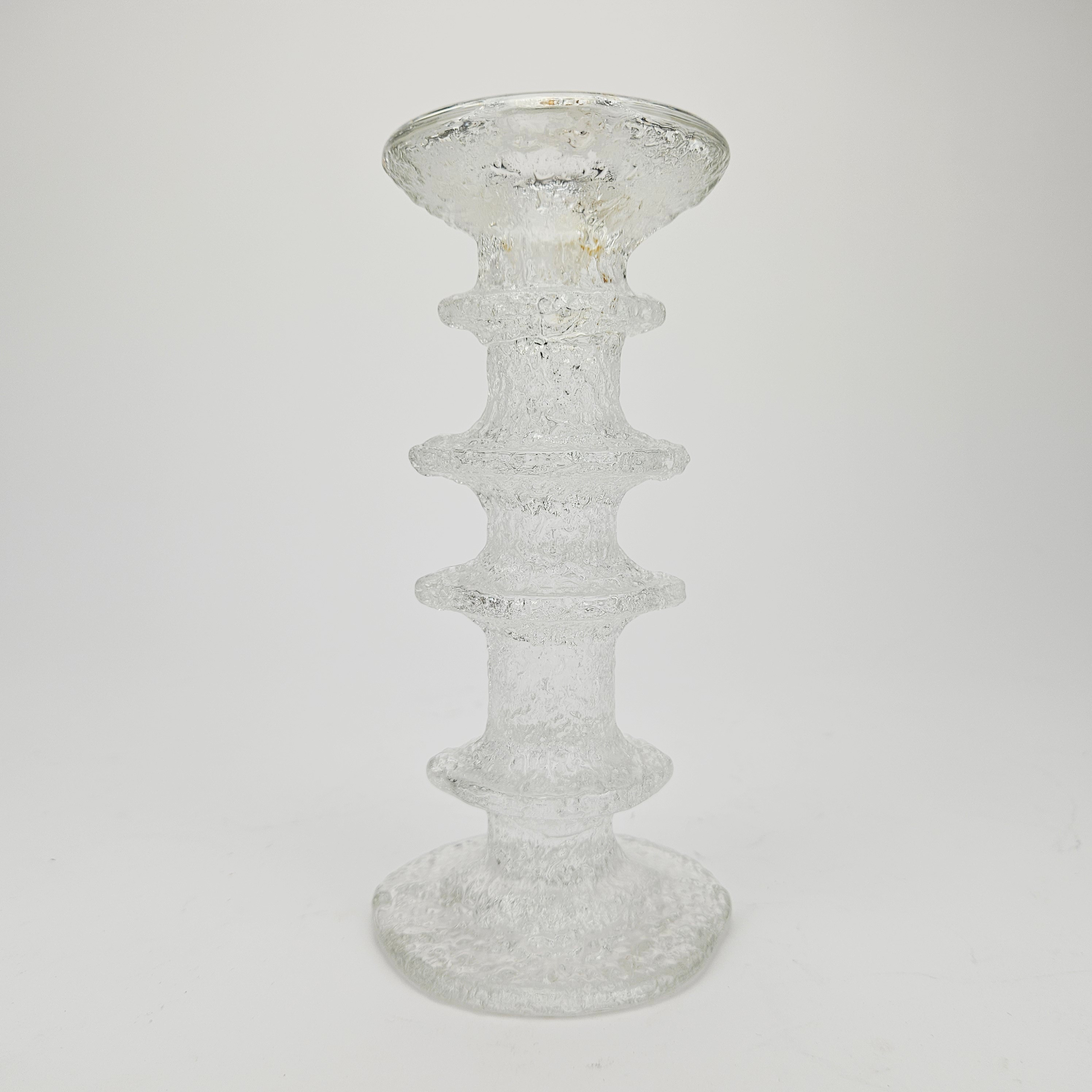TIMO SARPANEVA. Ljusstake, glas, "Festivo", Iittala, Finland.