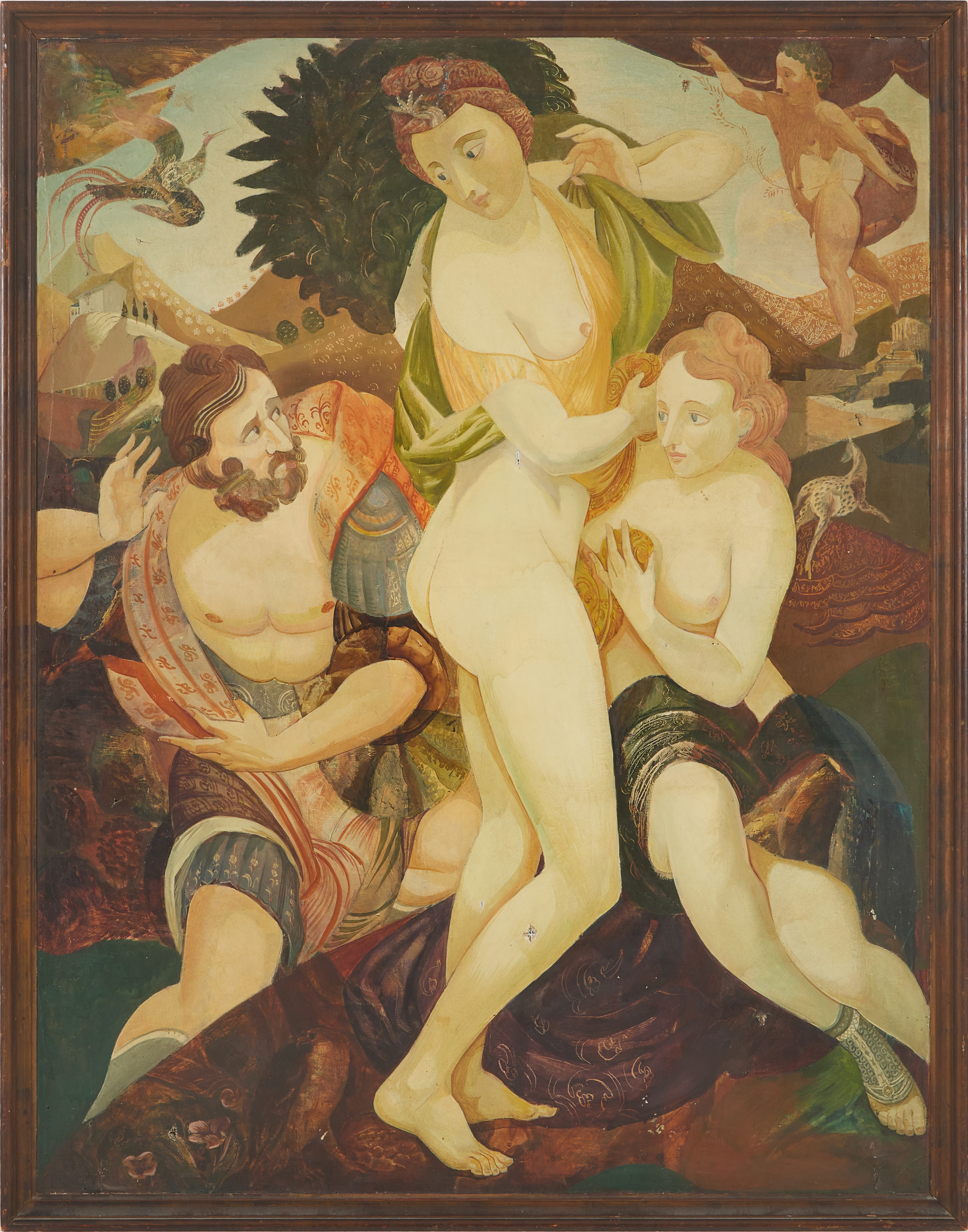 OIDENTIFIERAD KONSTNÄR (1800-TAL). Figurscen, olja på duk.