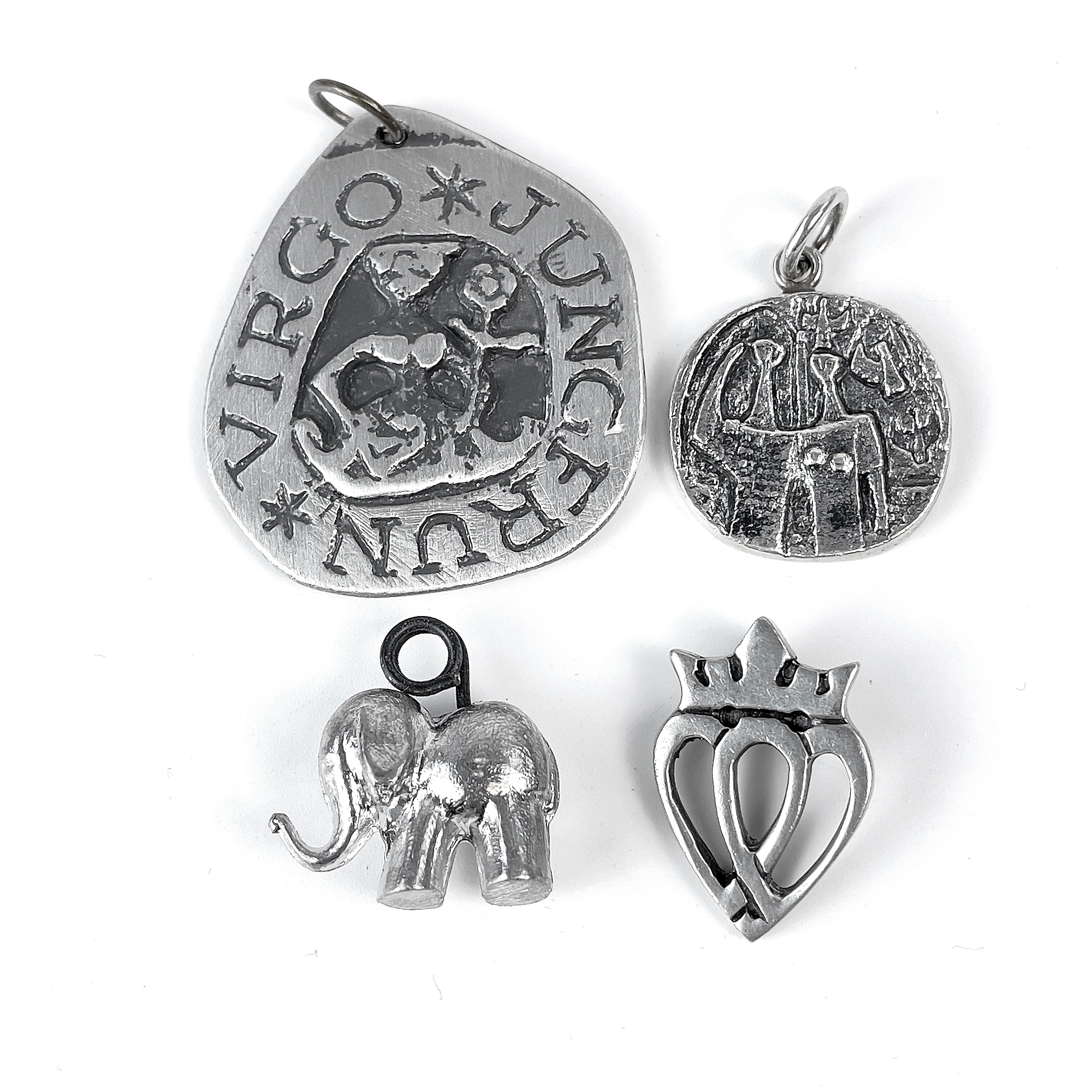HÄNGEN, 4 st. Silver/tenn, bl.a. Kultateollisuus Ky, Finland, 1971.