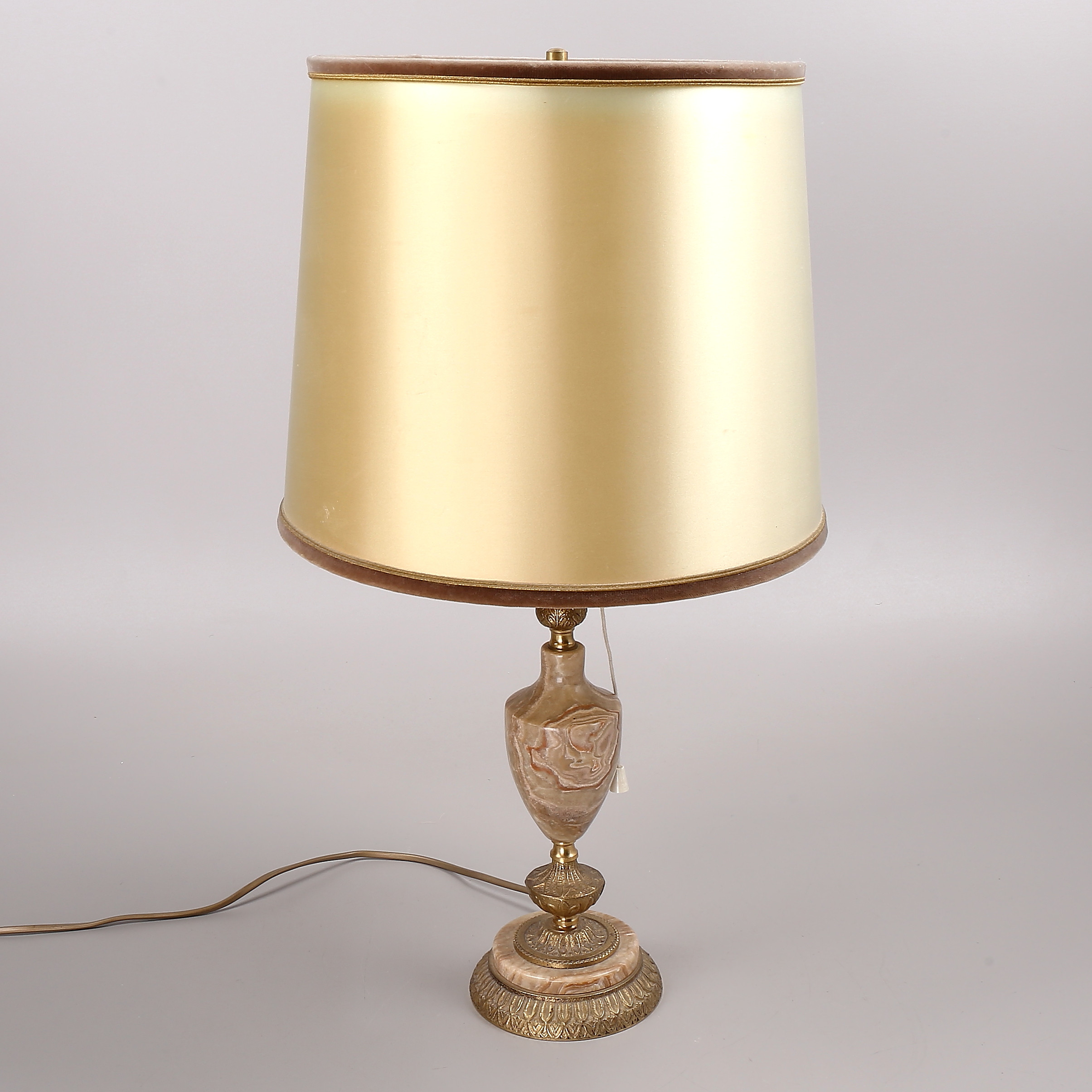 BORDSLAMPA, metall/sten, Garali Impex AB Alingsås, 1900-talets andra hälft.