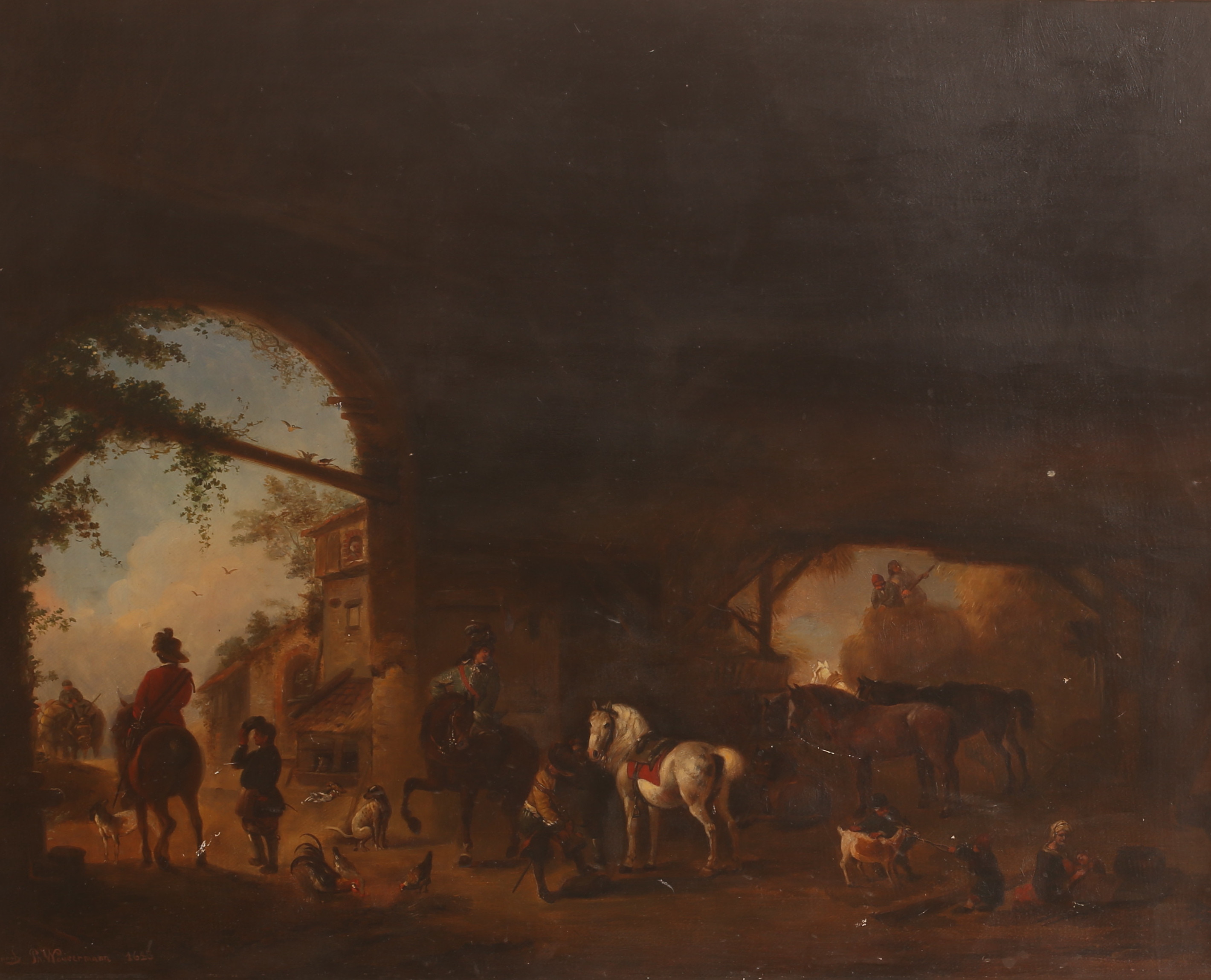 OIDENTIFIERAD KONSTNÄR Kopia efter Philip Wouwerman(1619-1668).