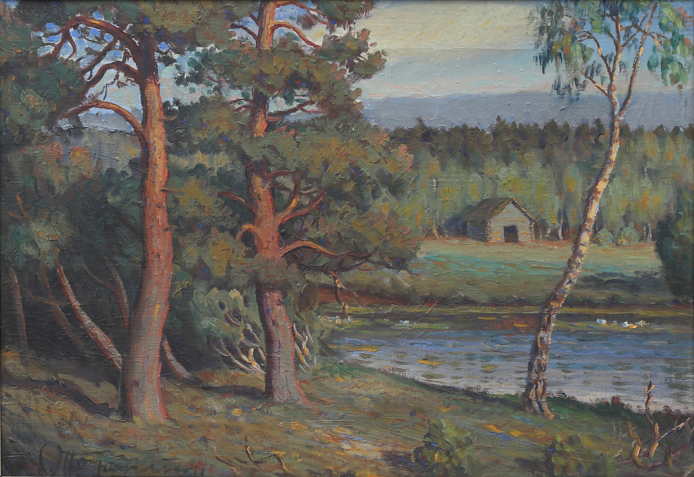 OTTO JANSSON. Olja på duk, signerad.