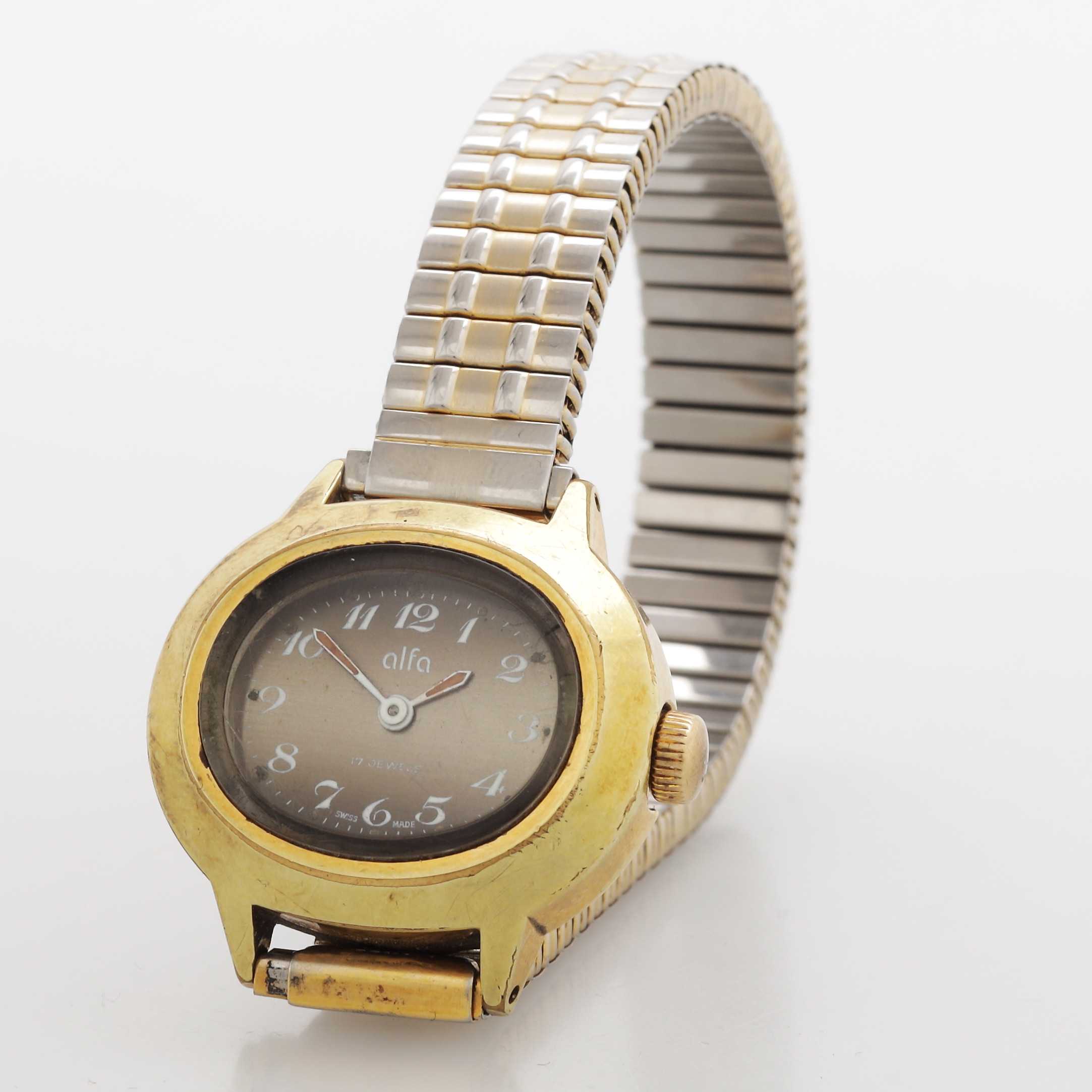 ARMBANDSUR, alfa, stål.