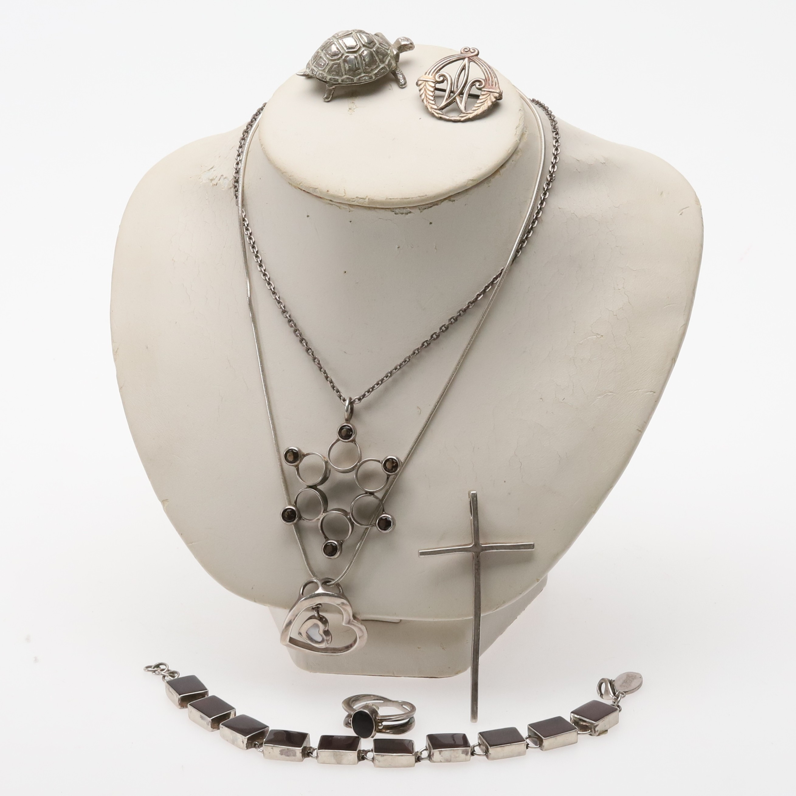 Parti, smycke, silver, 87,9g.