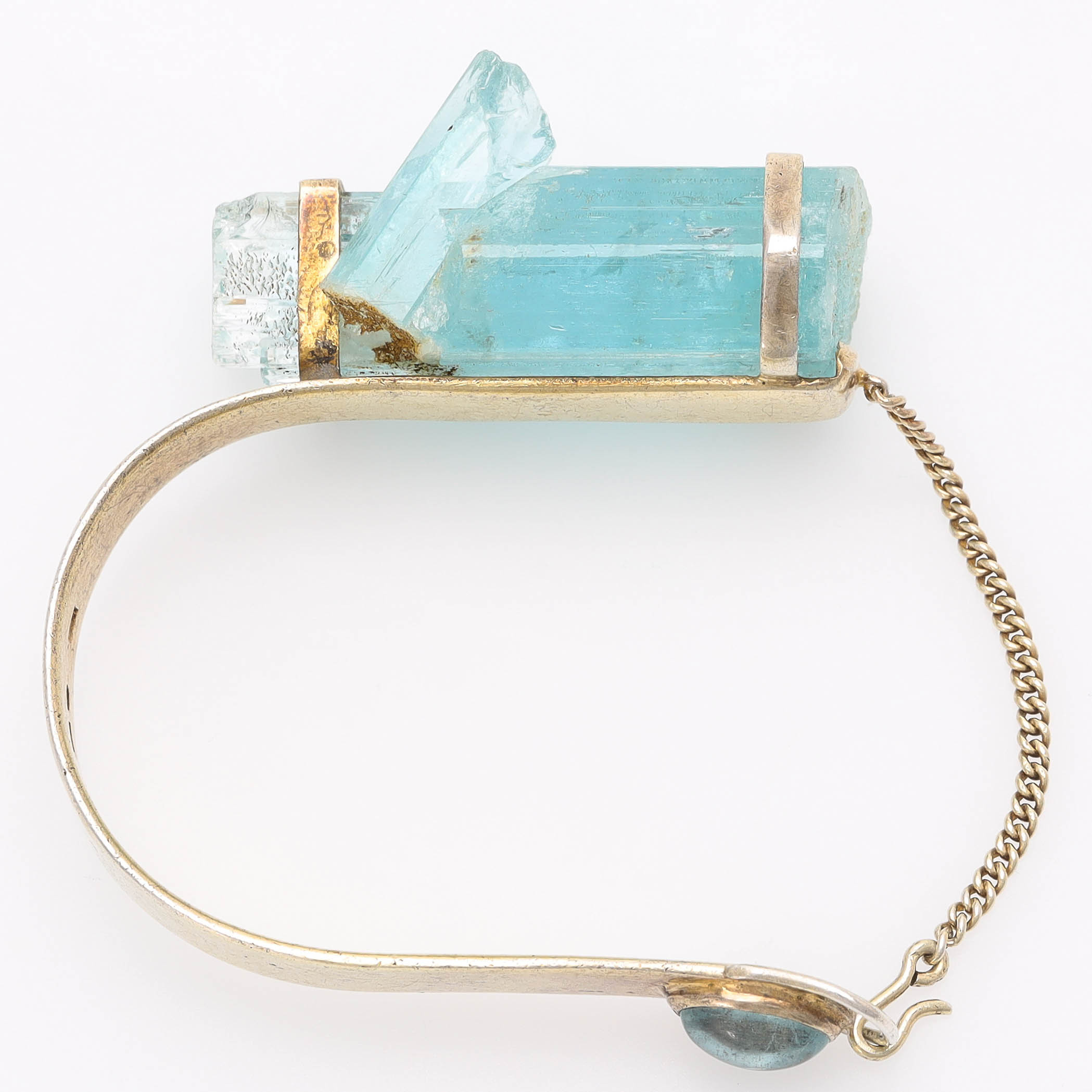 ARMBAND, silver med akvamarinkristall, K.Torndals Juvelerare, Stockholm 1956.