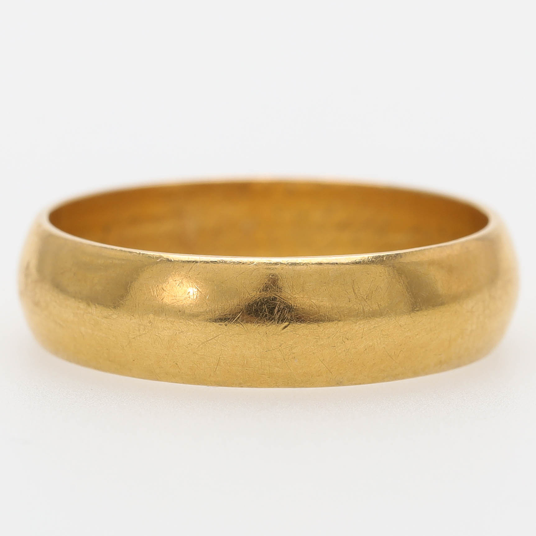 SLÄT RING, 20 k guld, Göteborg 1873.