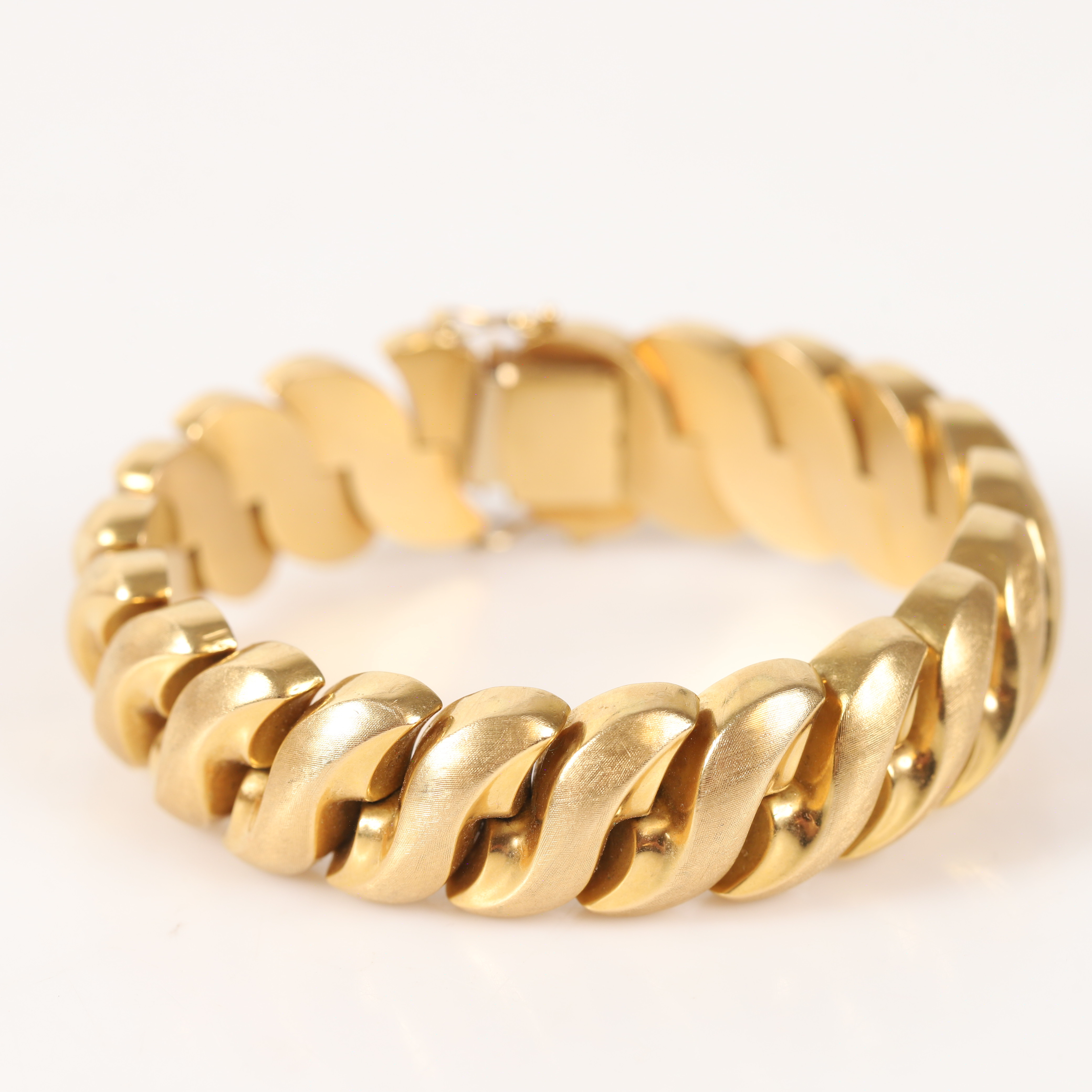 ARMBAND, fantasilänk, 18 K guld.