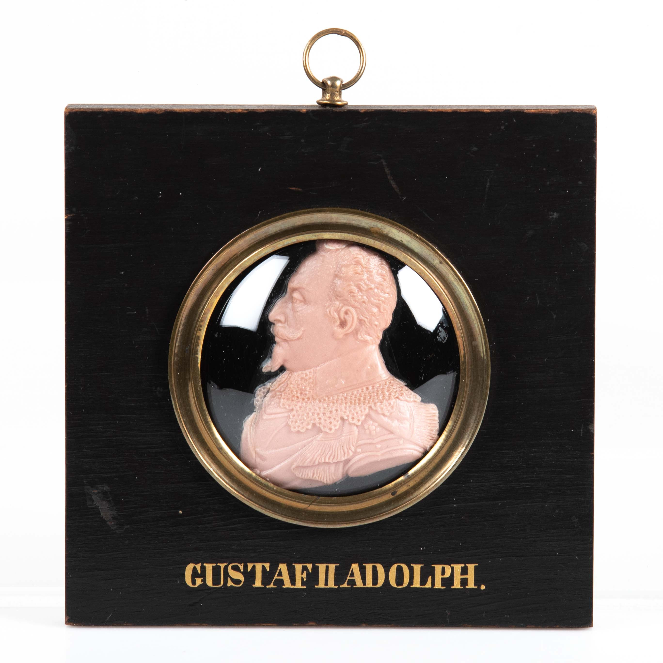 VAXPORTRÄTT GUSTAF II ADOLF, TIDIGT 1800-TAL.