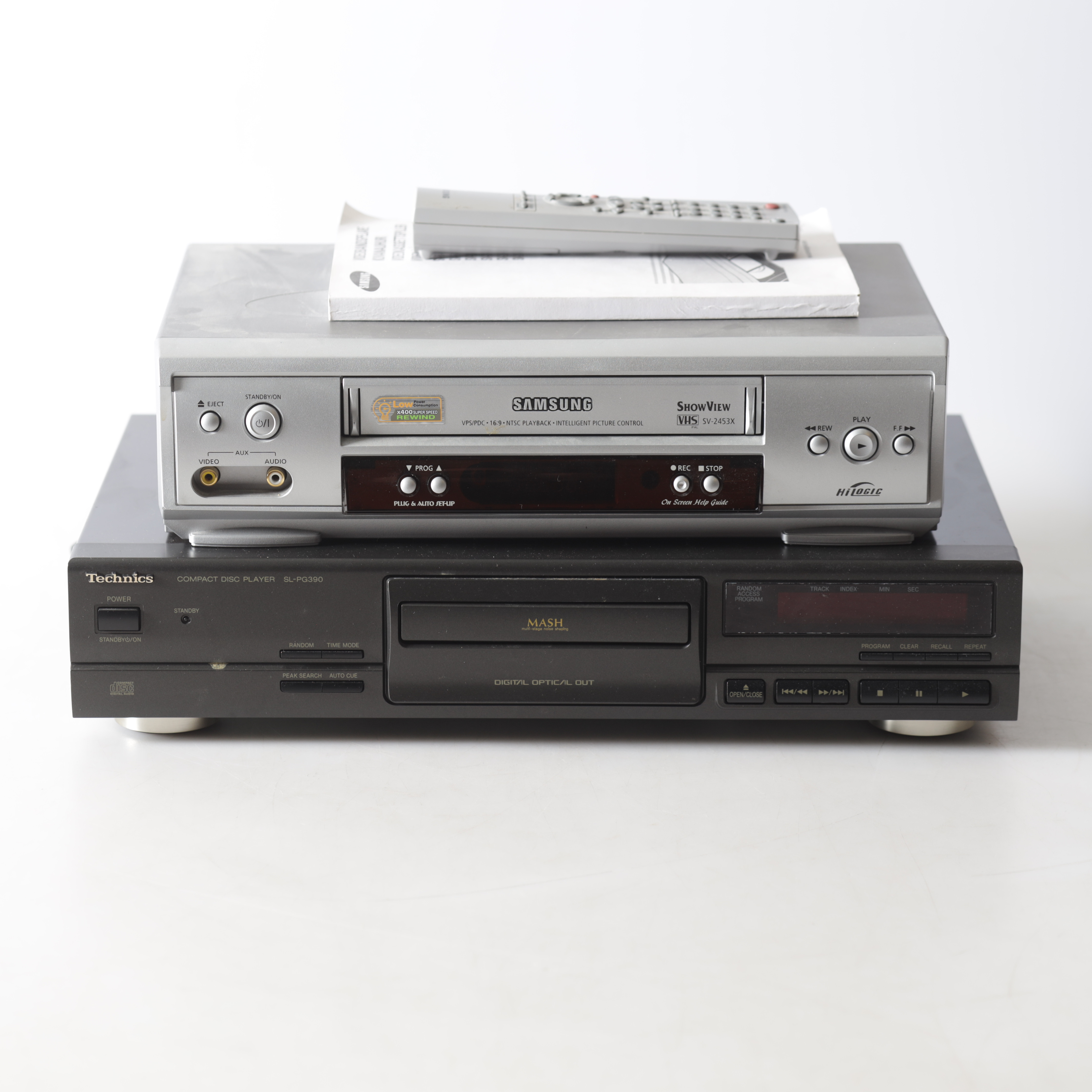 VHS- & DVD-SPELARE, Samsung & Technics, 1900-tal.