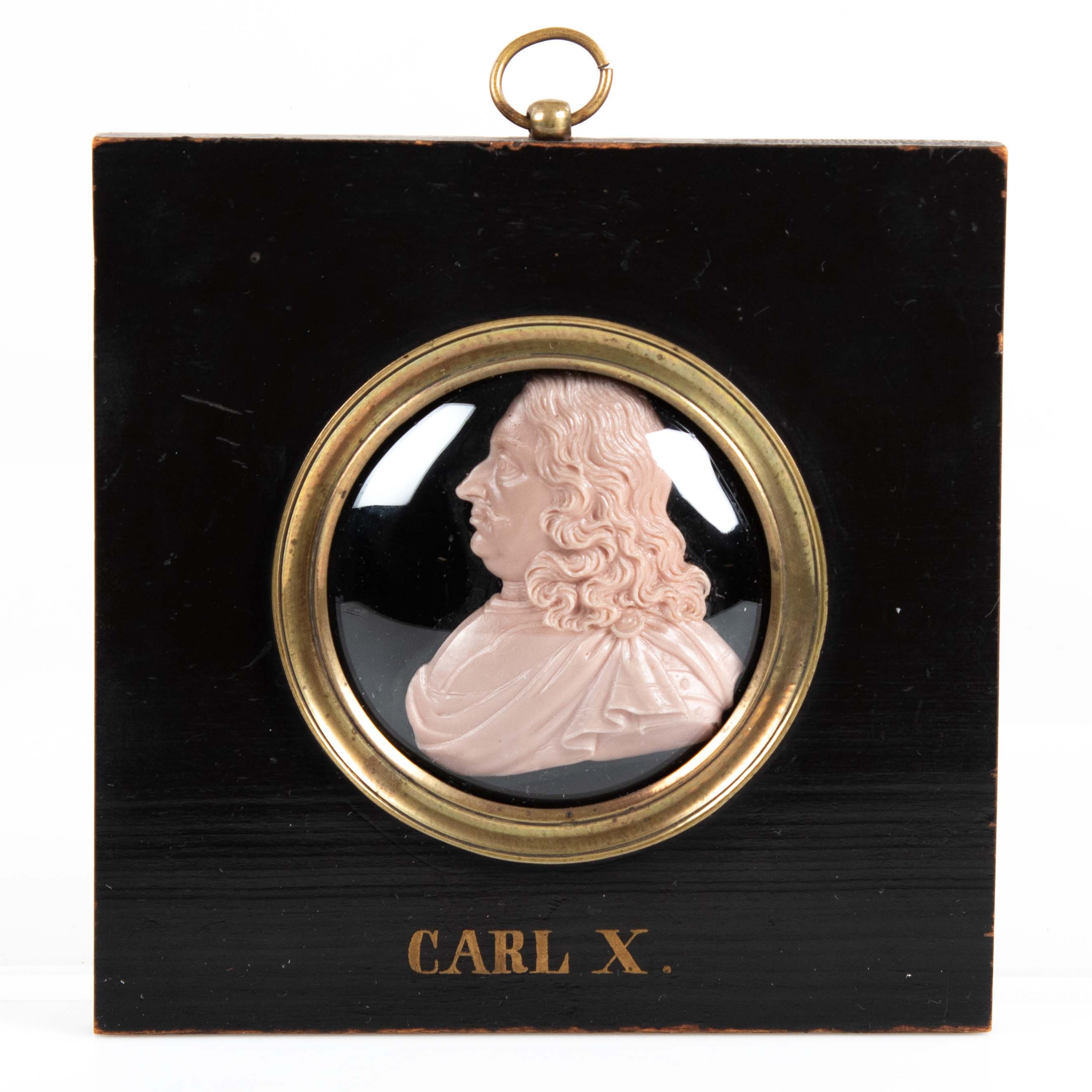 VAXPORTRÄTT CARL X, TIDIGT 1800-TAL, (Karl X Gustav).