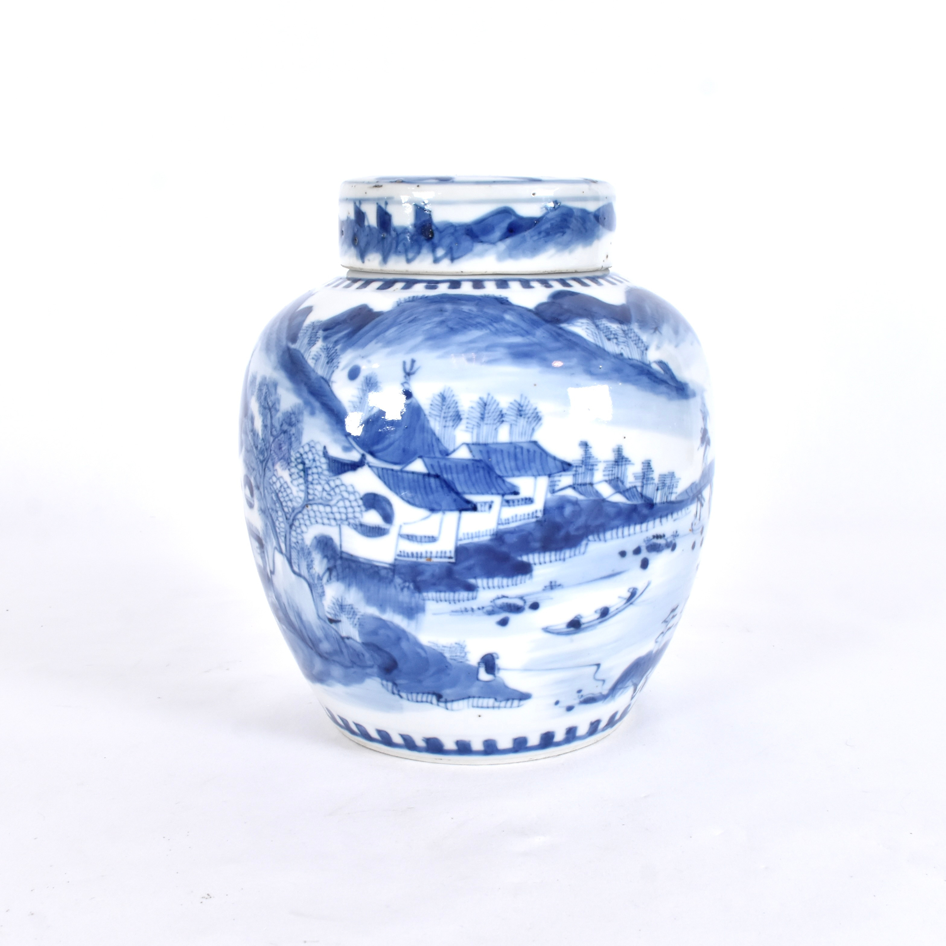BOJAN MED LOCK, porslin, Kina, Kangxistil, 18/1900-tal.