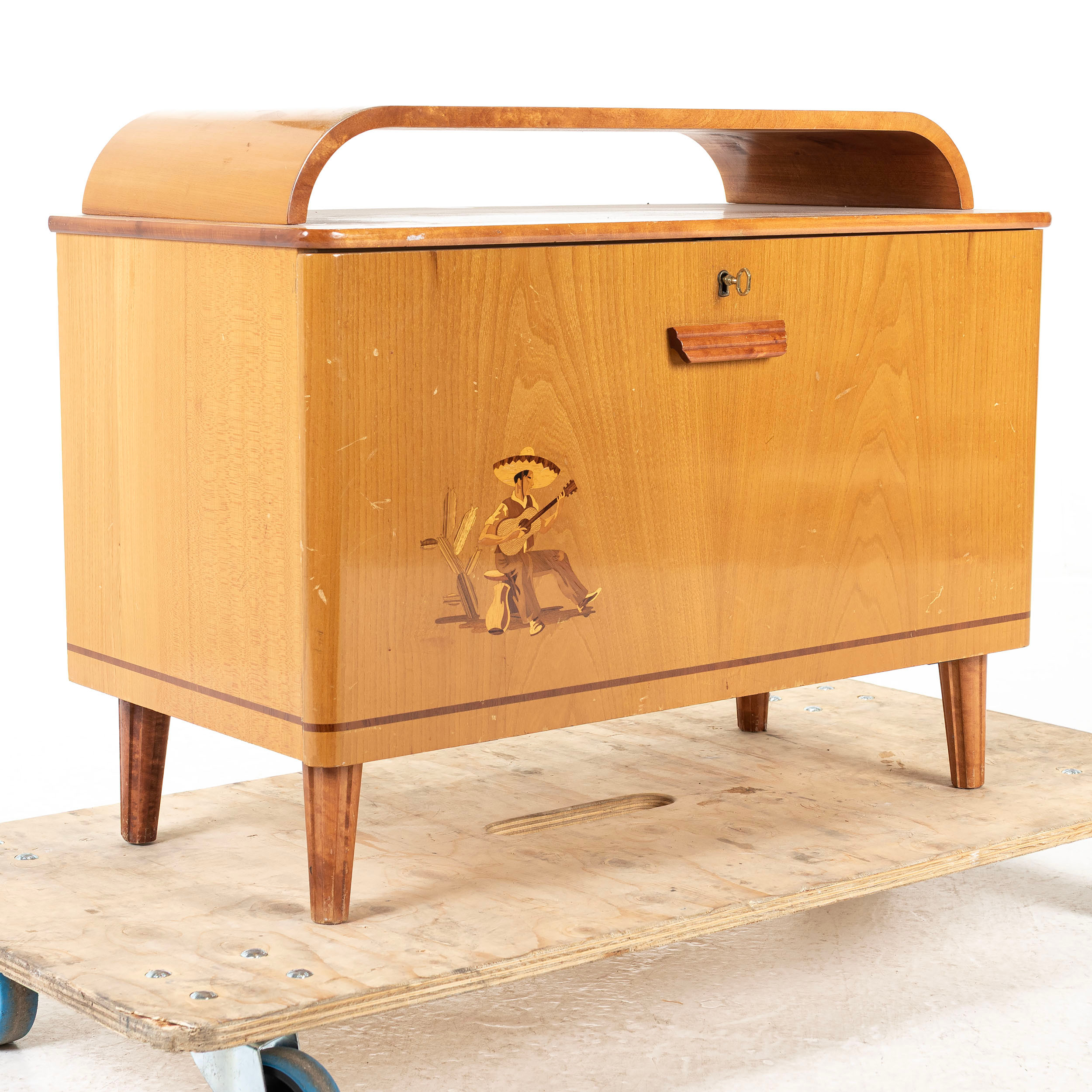 RADIOMÖBEL, funkis, 1930/40-tal.