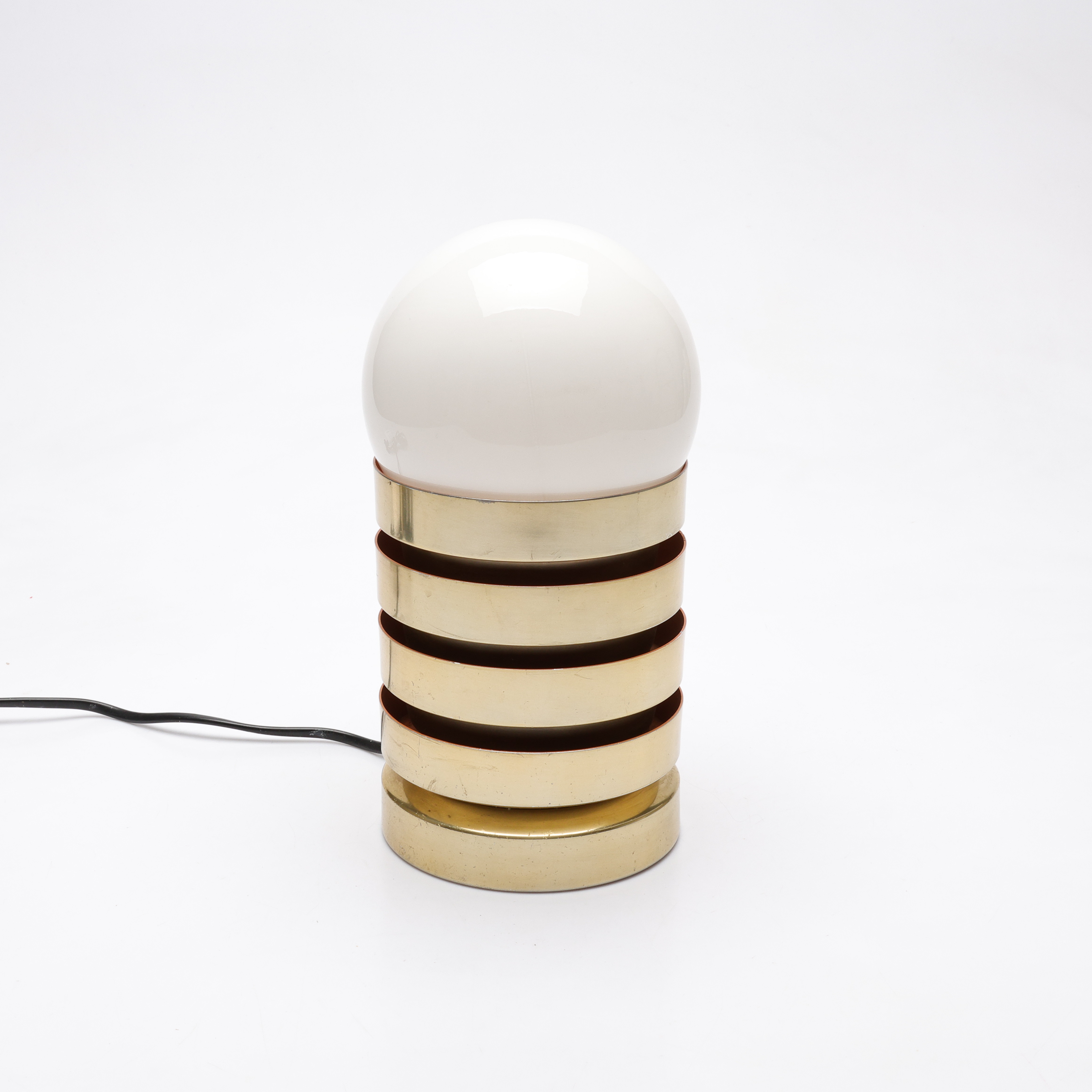 BORDSLAMPA, glas/metall, Fåglavik, 1960/70-tal.