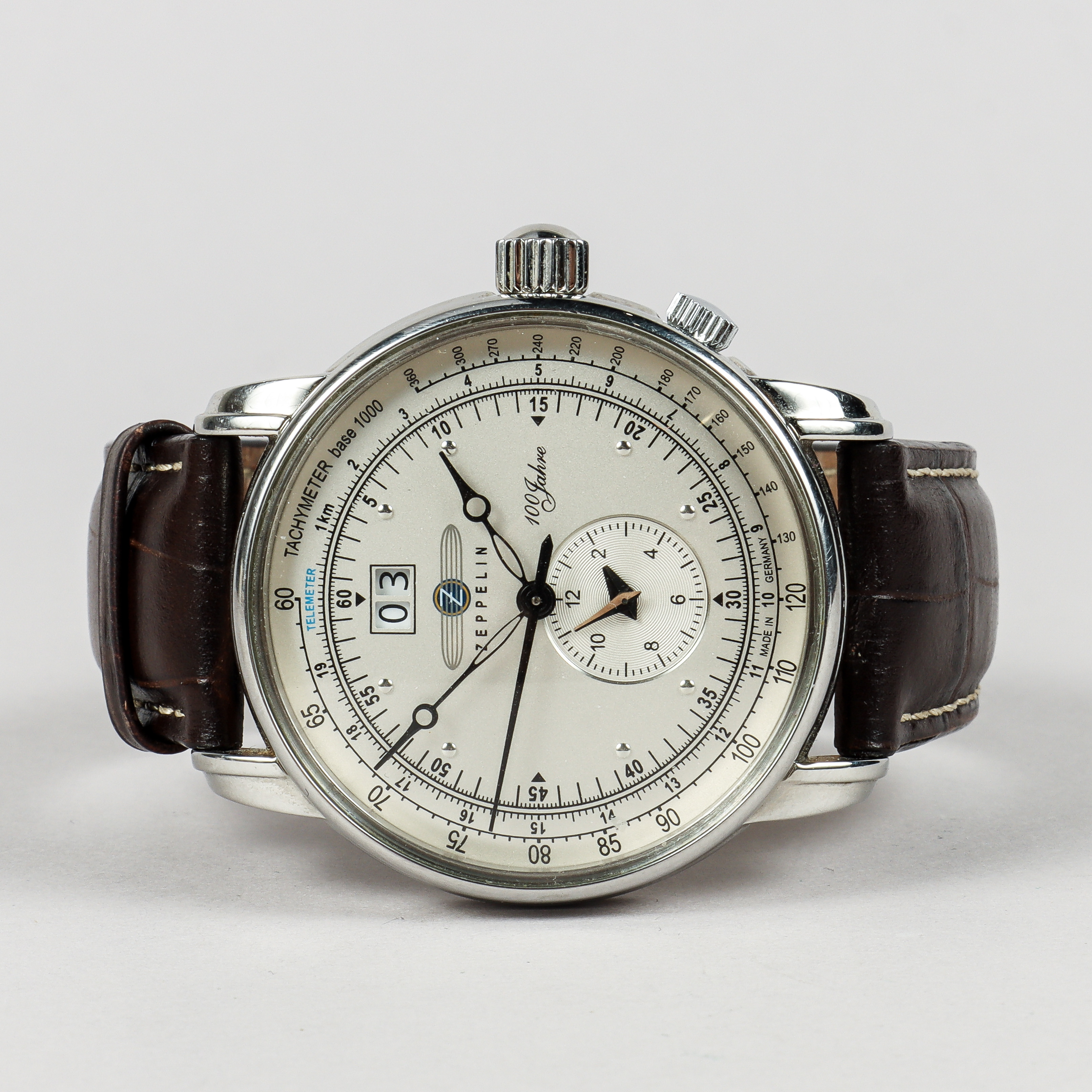 ZEPPELIN 100 Jahr, armbandsur, stål, quartz, samtida tillverkning.