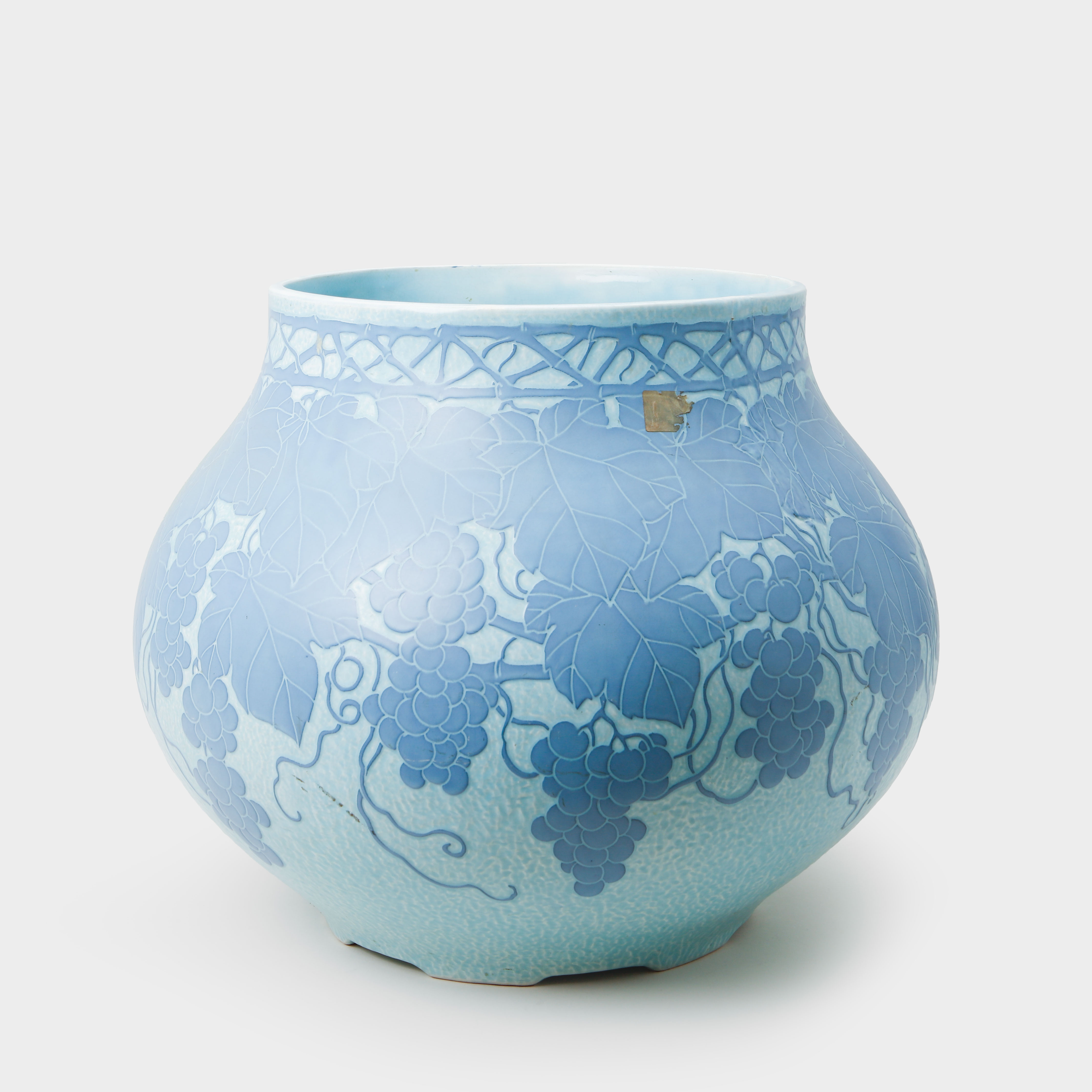 JOSEF EKBERG. Golvurna, "Sgraffito", flintgods, Gustafsberg, 1916.