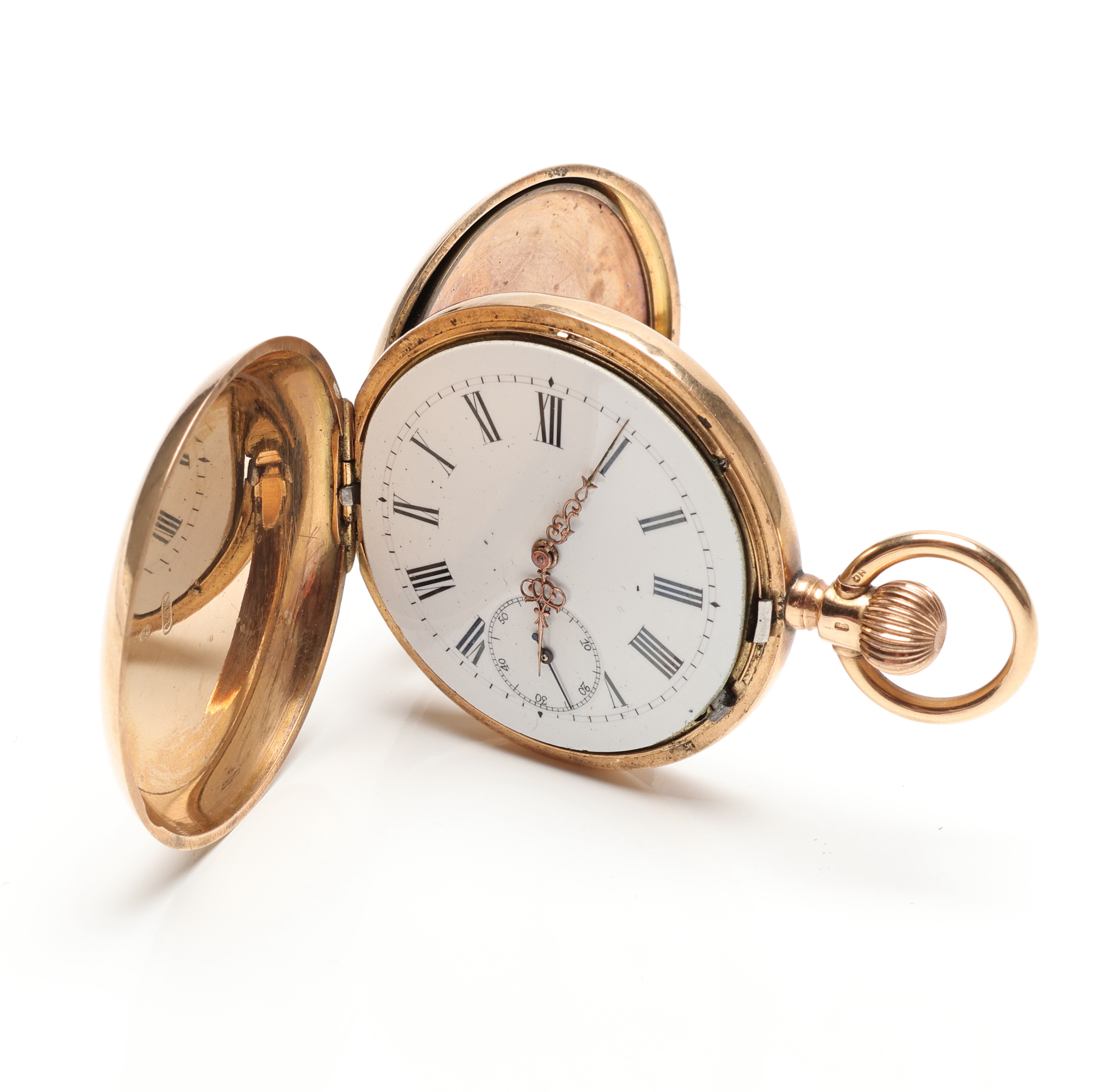 FICKUR, 14K guld, märkt Avance Retard, Schweiz. Med krönt monogram. totalvikt ca 85 gram.