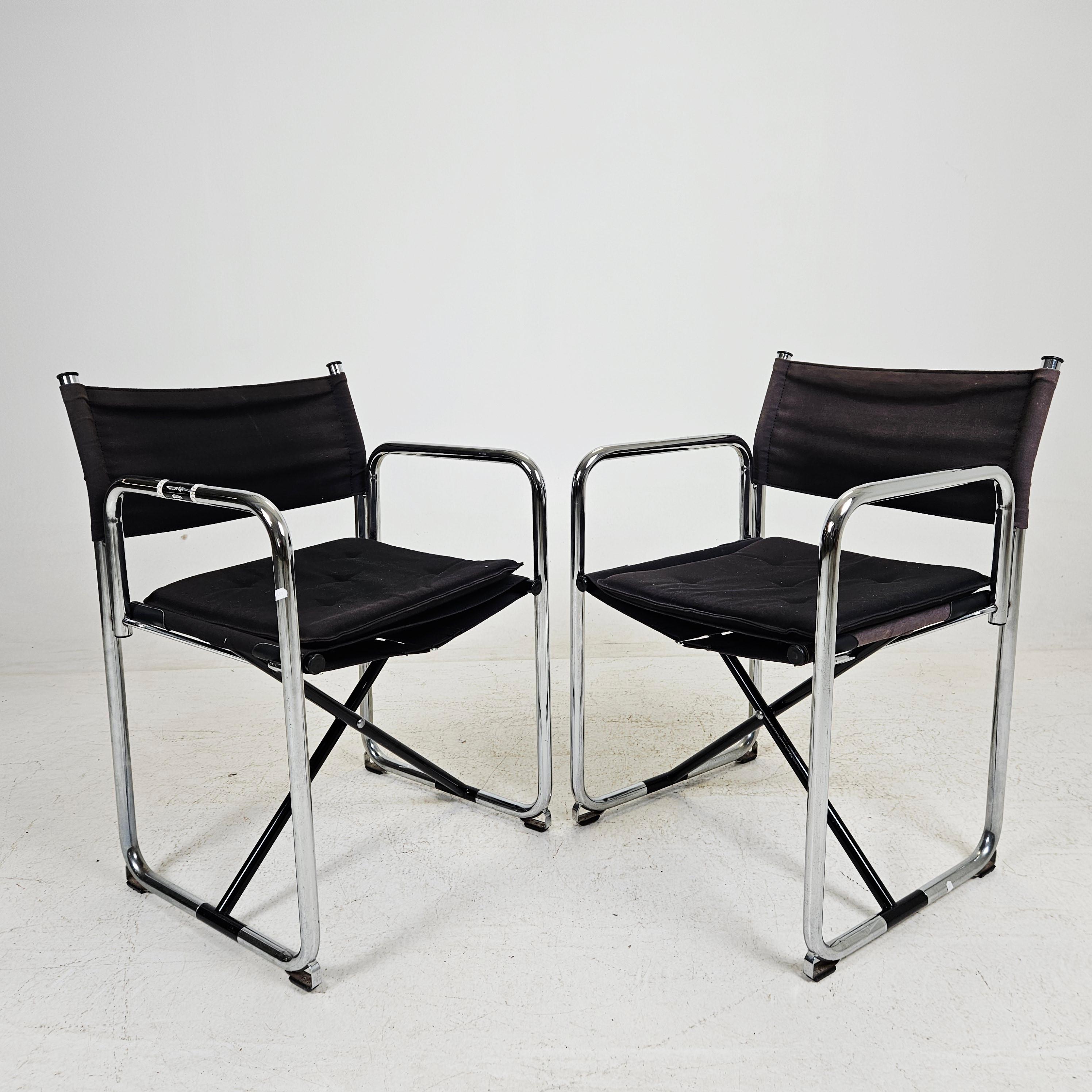 LINDAU & LINDEKRANTZ. Karmstolar, ett par, så kallade regisörsstolar, "X75-2", Lammhults, introducerad 1972.