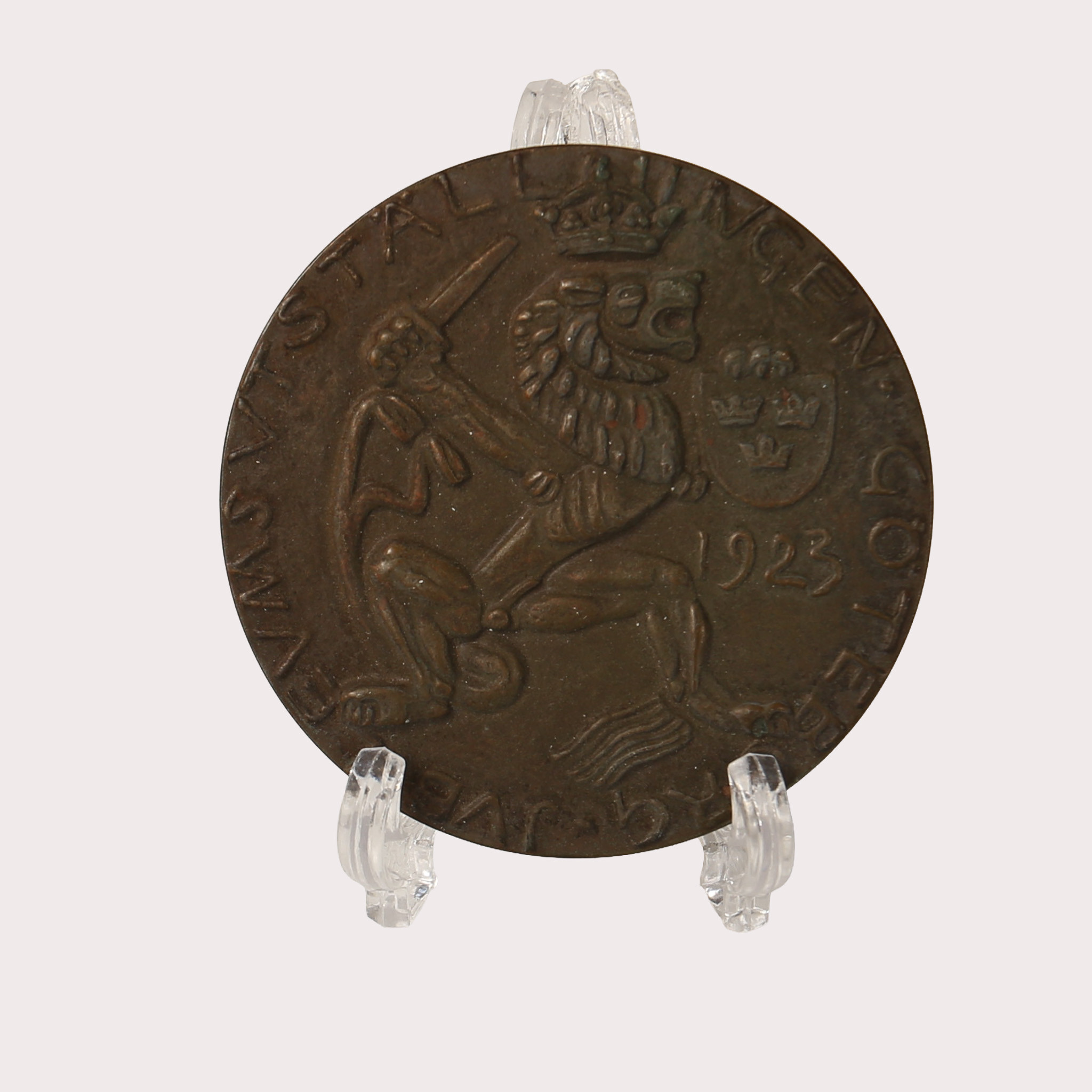 JUBILEUMSMEDALJ. Carl Milles, 1923, Göteborg, brons. Signerad C. Milles. Vikt 79,2 gram.