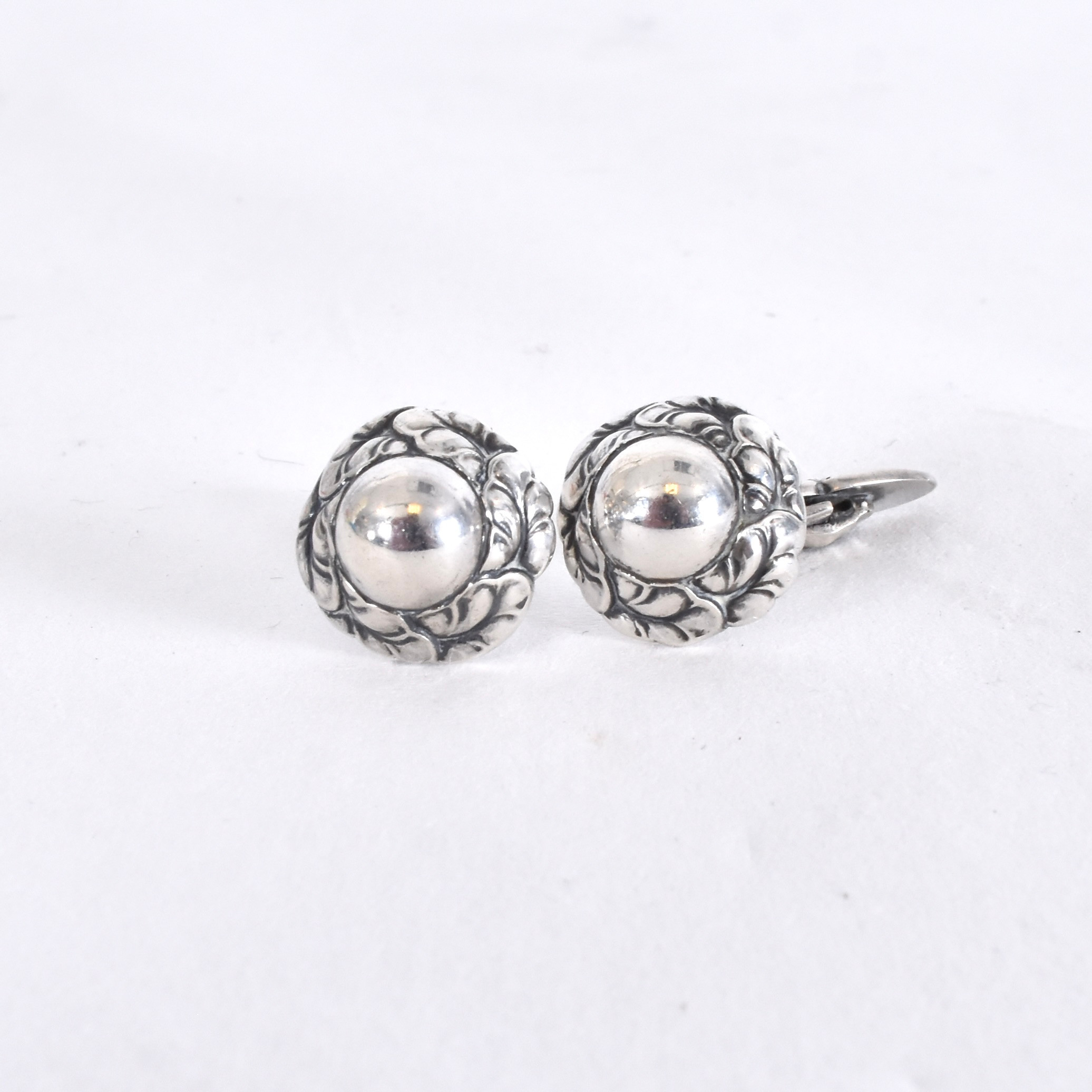 GEORG JENSEN. manschettknappar, 1 par, sterlingsilver, dessin no 58.