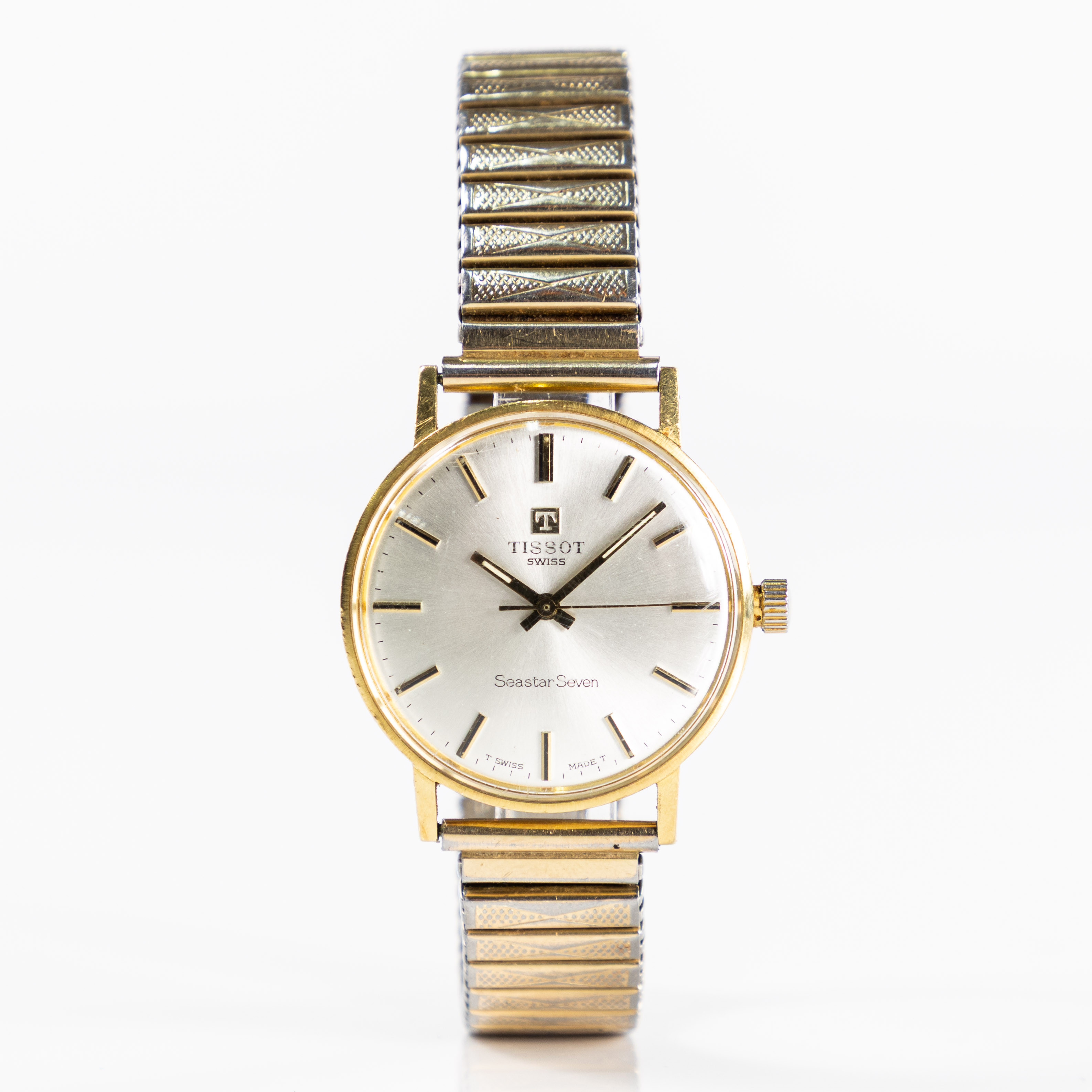 TISSOT. Seastar Seven, 33,5 mm, 18k guld, 70-tal.