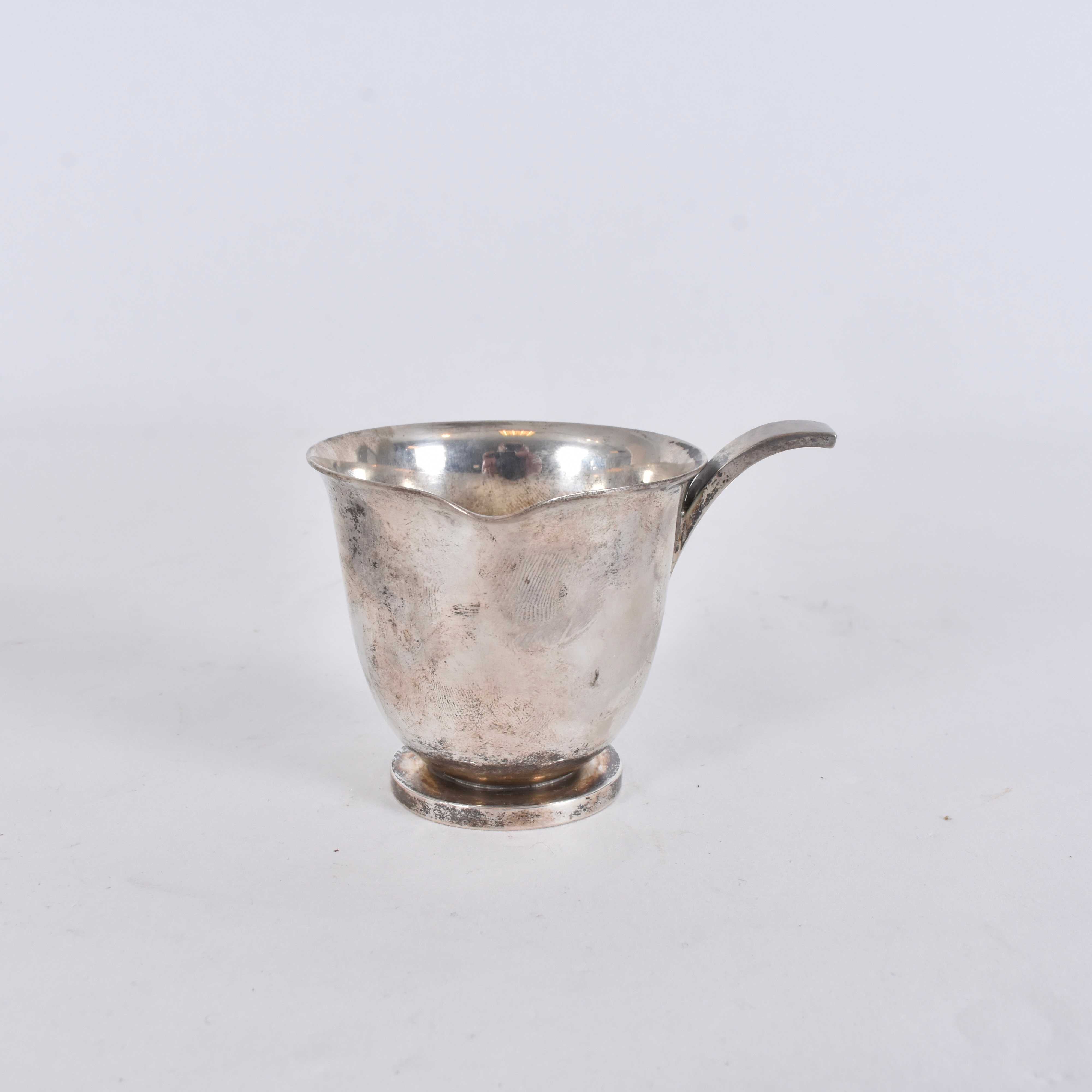 EVALD NIELSEN. Gräddkanna, silver, Danmark.