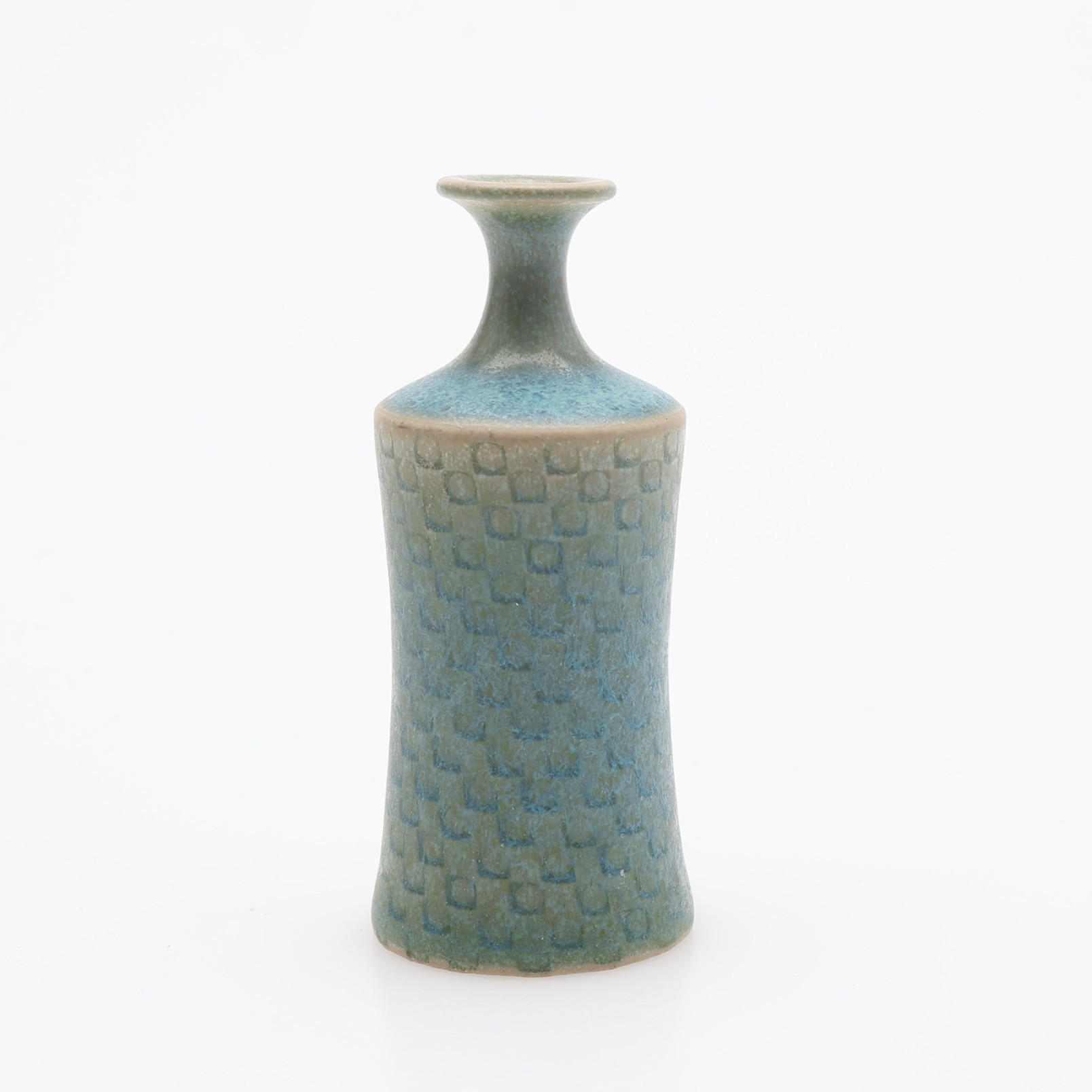 STIG LINDBERG. MINIATYRVAS, GLASERAT STENGODS, GUSTAVSBERG STUDIO 1964.