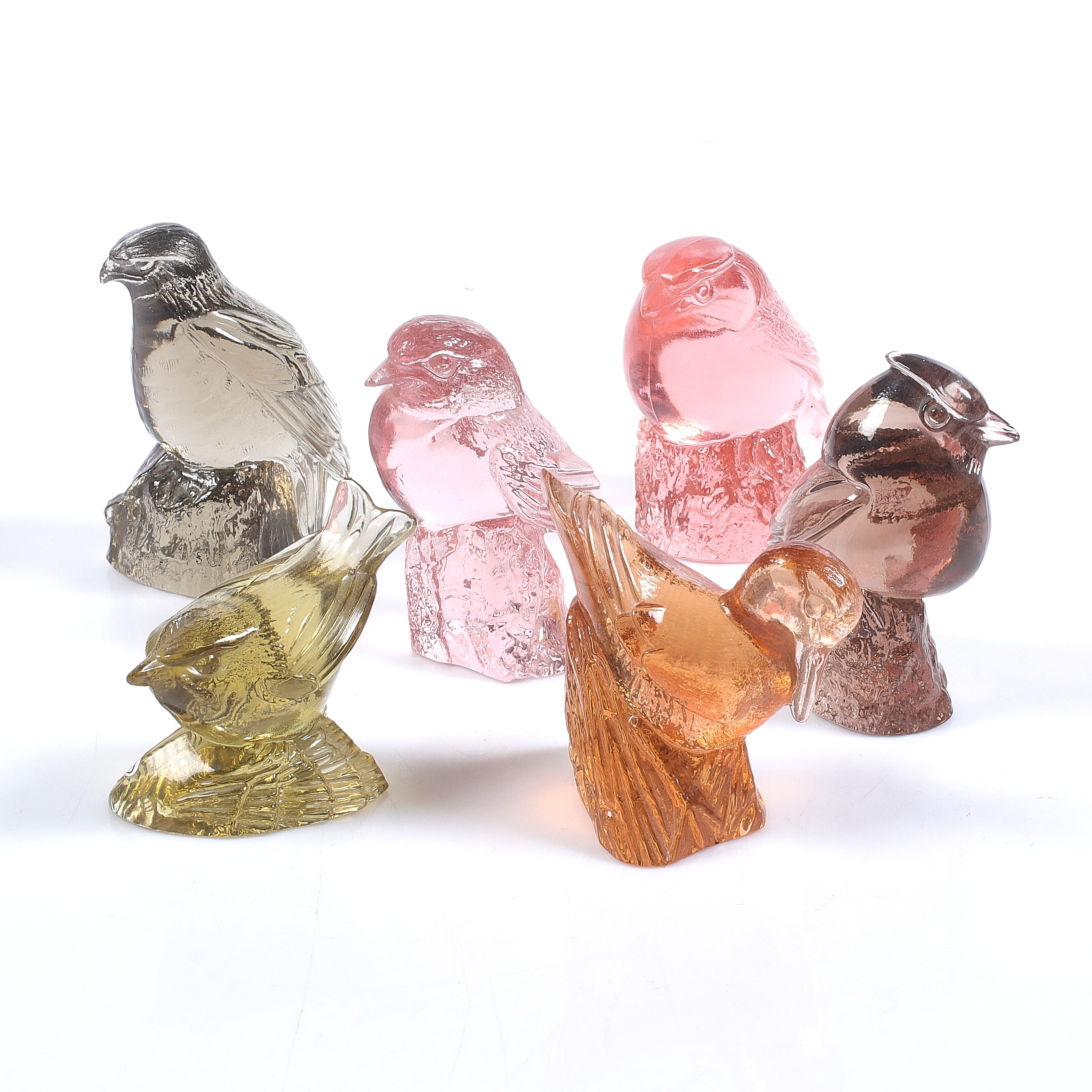 PAUL HOFF. Figuriner, 6 st, glas, för WWF. Kosta.