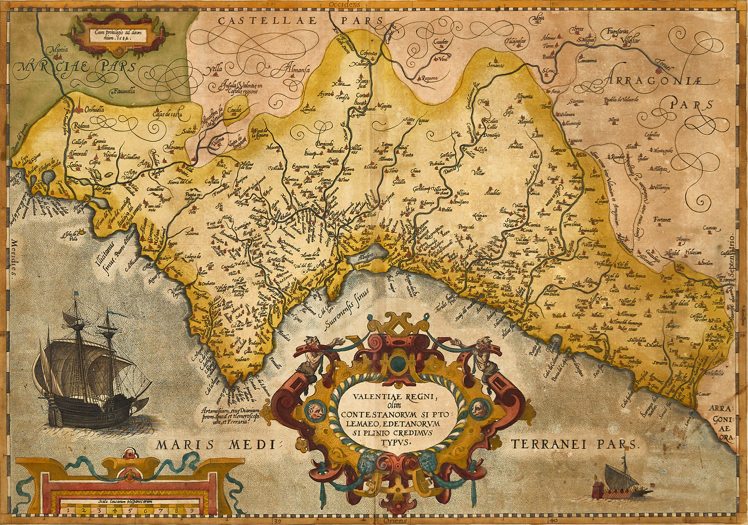 ORTELIUS, Valentiae Regni, 1584.