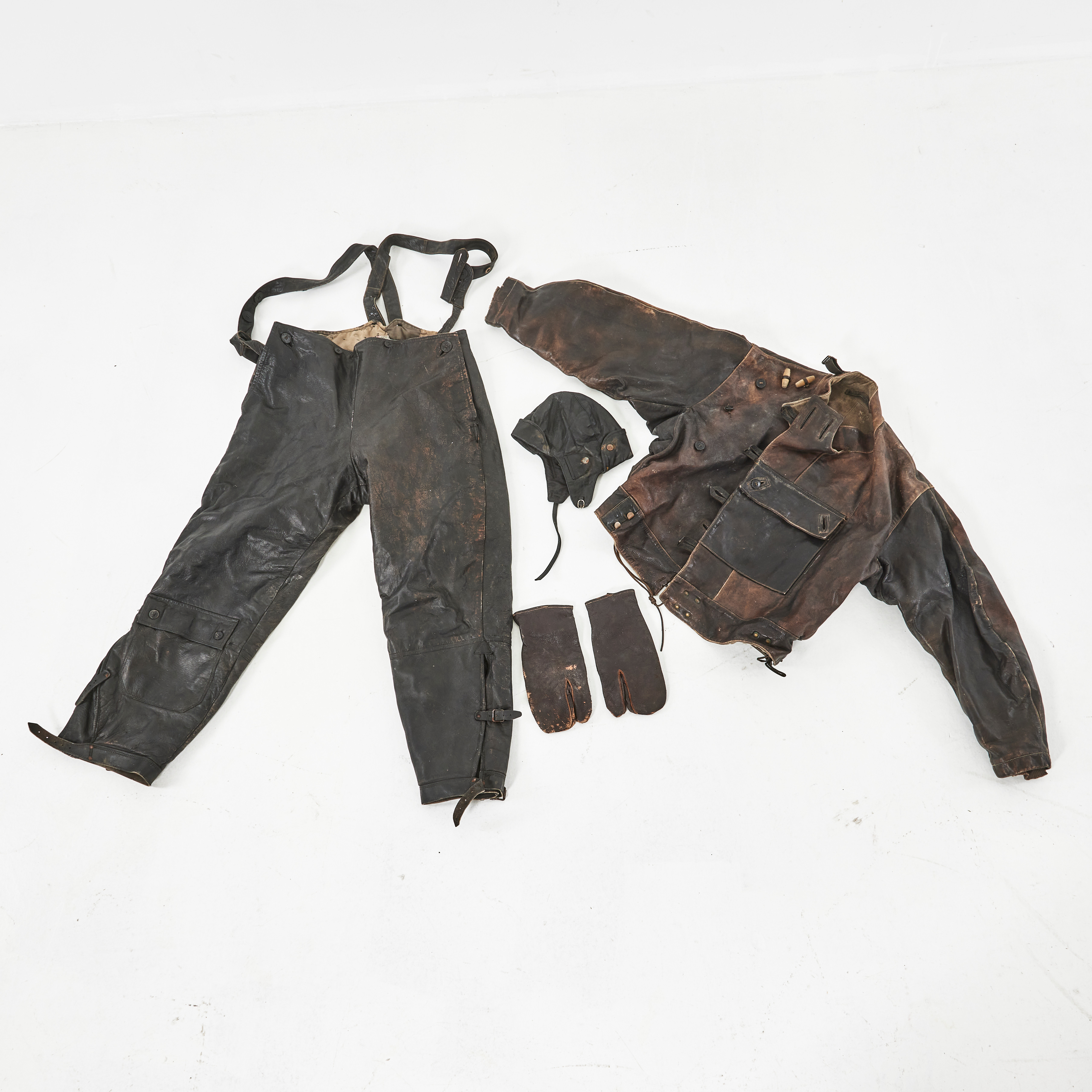 MC-STÄLL, läder, 1900-talets mitt, storlek 50 (jacka).