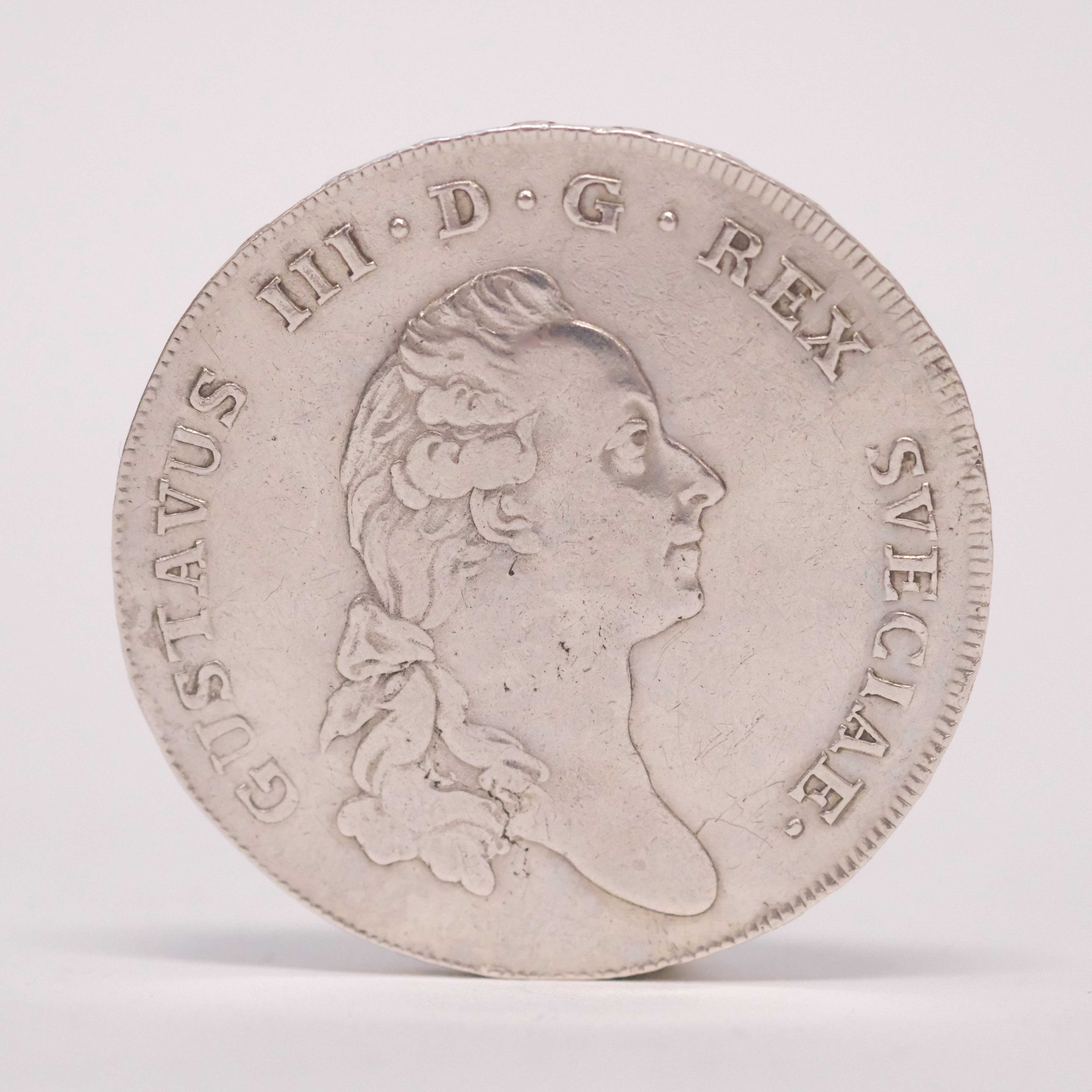 1 RIKSDALER 3 DALER, SILVERMYNT, GUSTAV III, 1775.