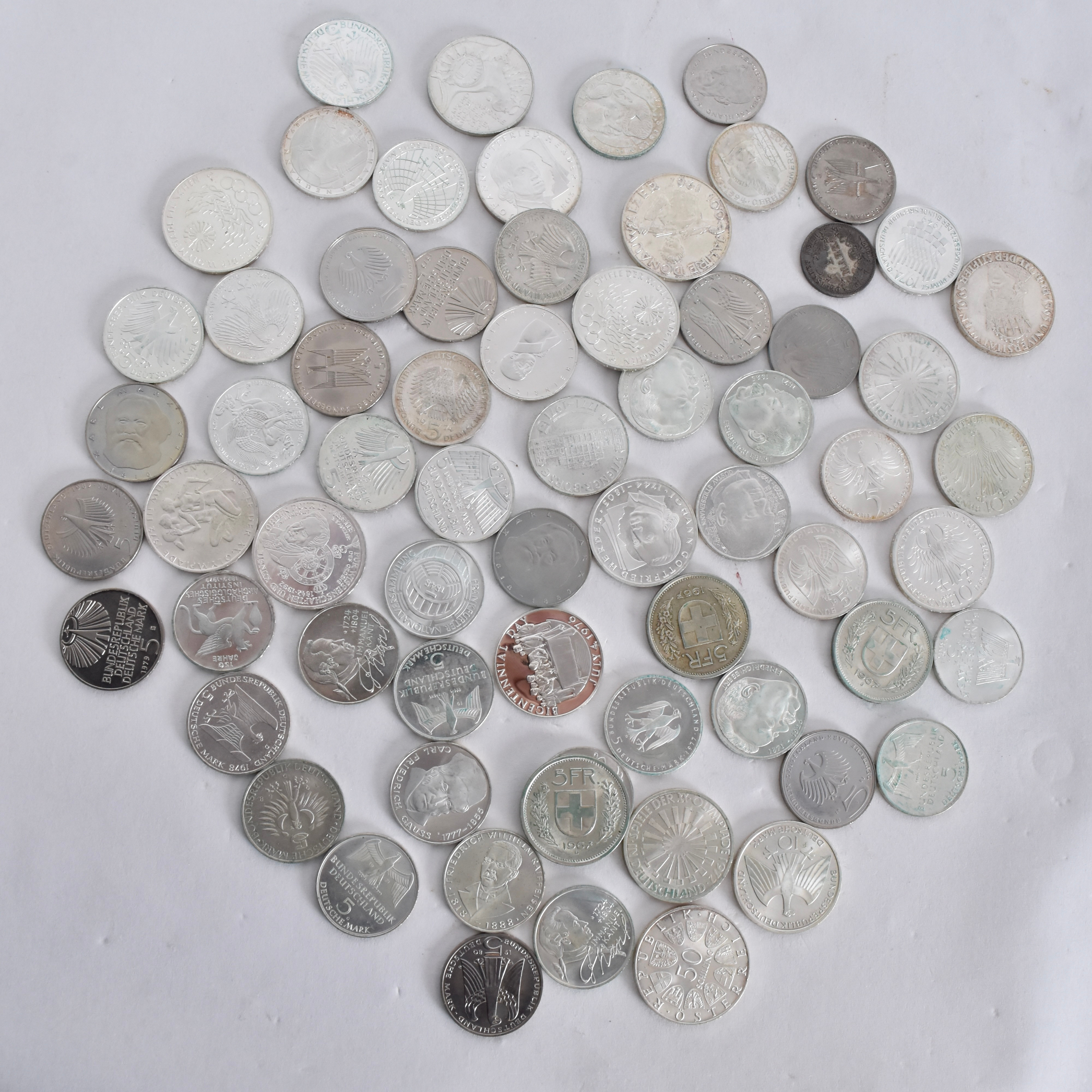 PARTI SILVERMYNT, mestadels Tyskland 625/1000 silver.