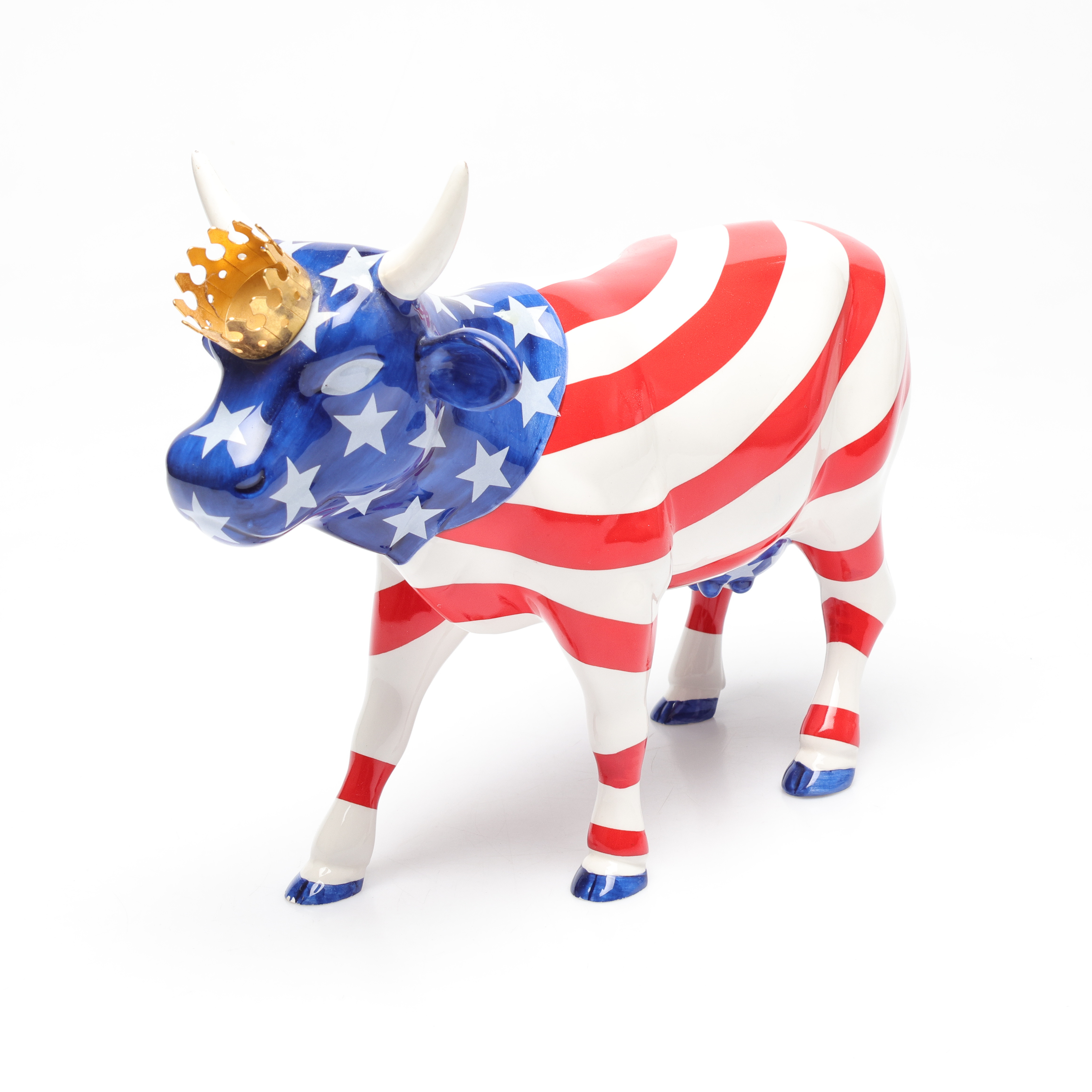 SKULPTUR, keramik/konstrmassa, "American Royal", CowParade, 2000-tal.