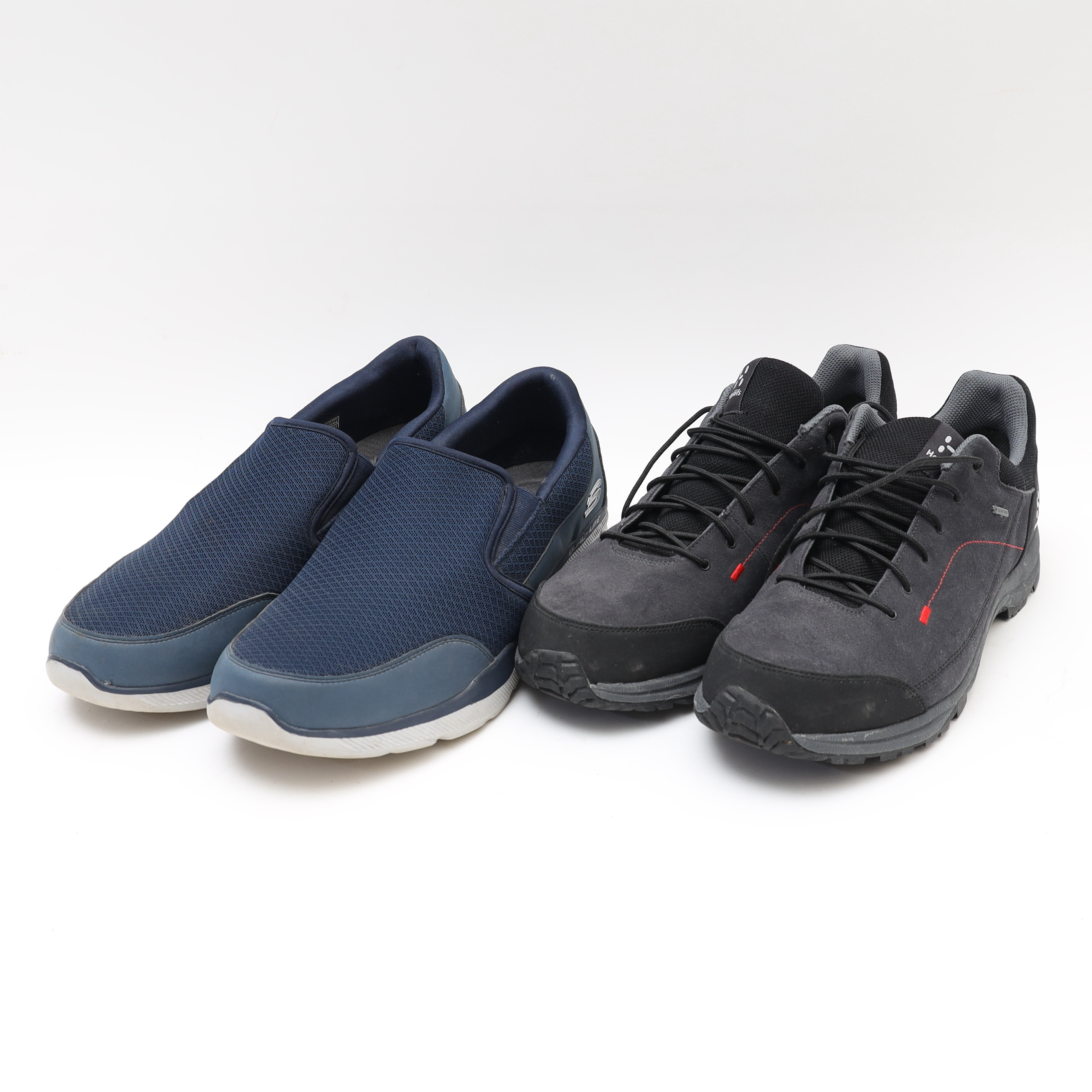 SKOR, 2 par, Haglöfs samt Sketchers, Storlek 45 och 46.