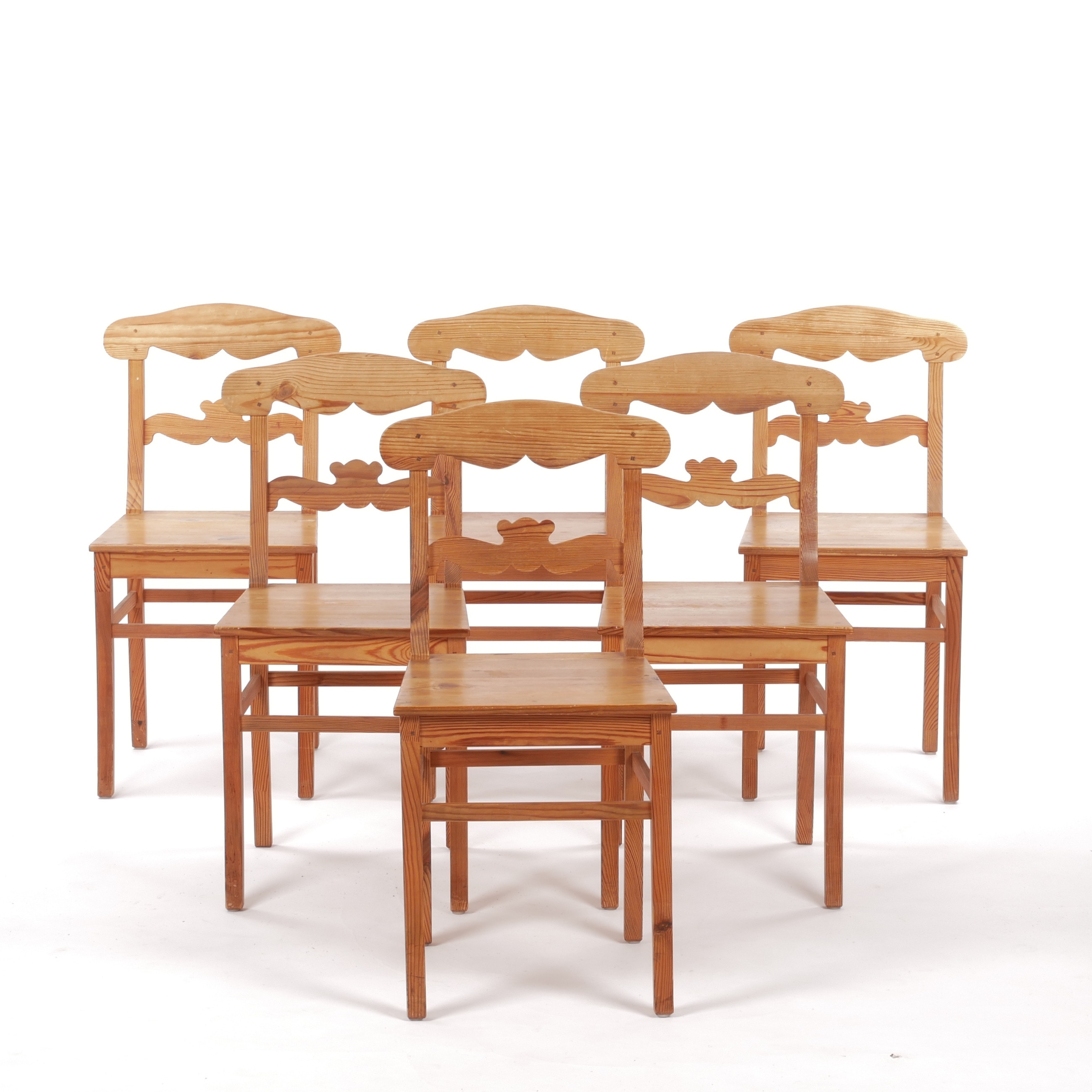 STOLAR, 6 st, Furumöbler, Färjestaden, 1982.