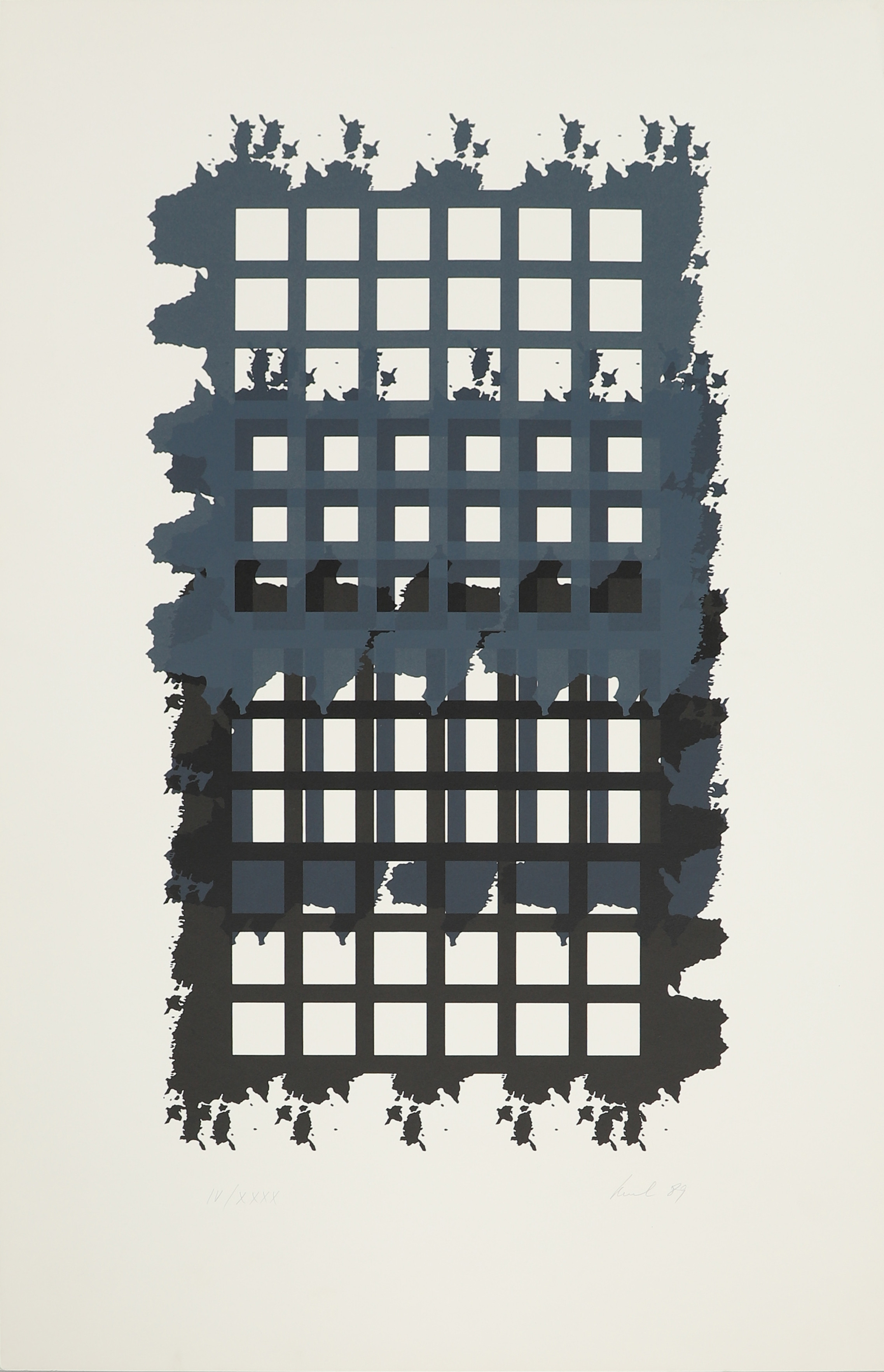 RAUL MEEL. "Windows and landscape", serigrafi, signerad och numrerad IV/XXXX, daterad -89.