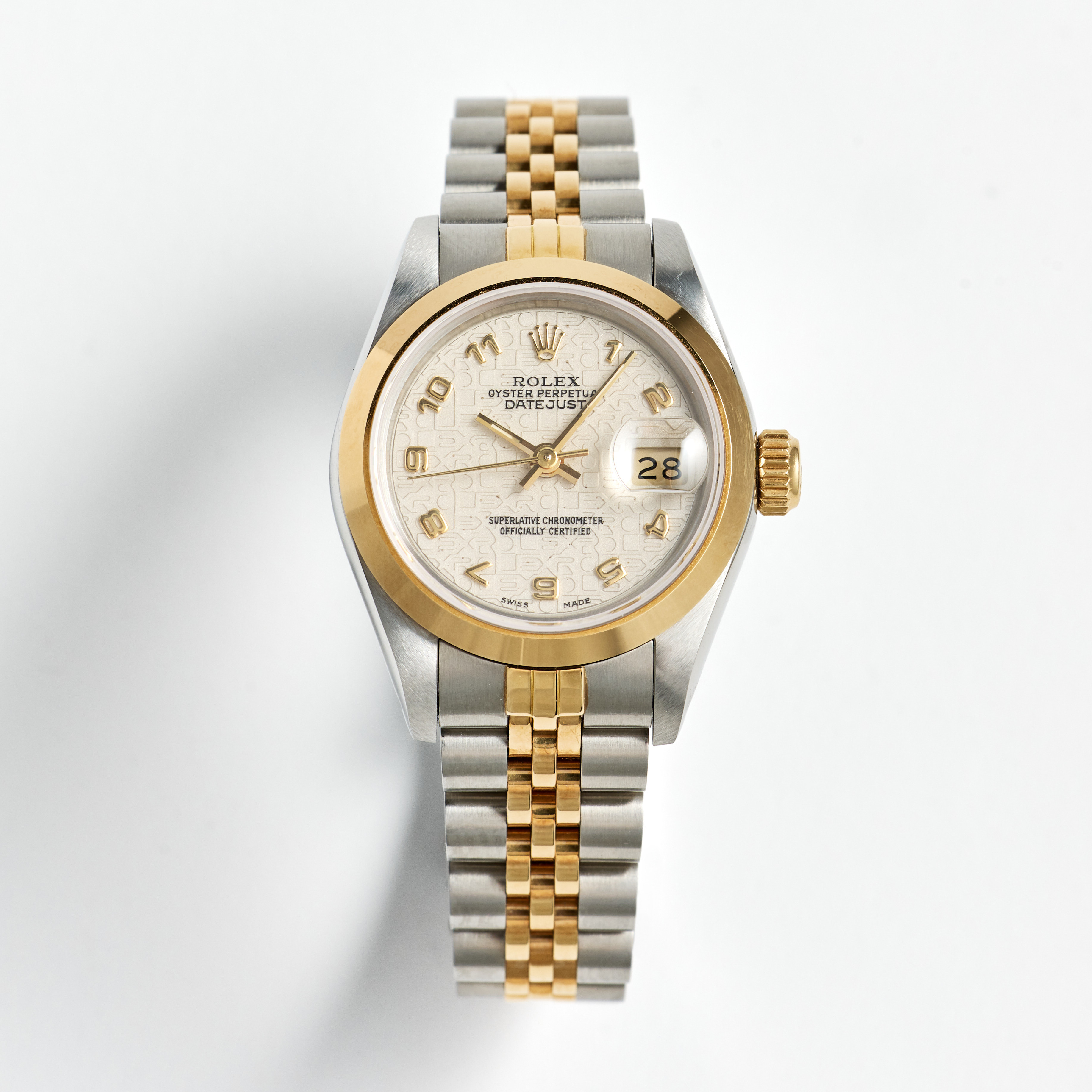 ROLEX, Oyster Perpetual, Datejust, Chronometer, armbandsur, 26 mm, stål/guld, certifikat, juli 1991.
